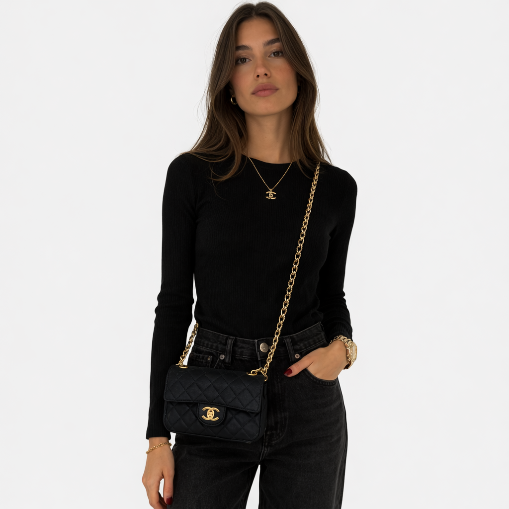 Borsa Classica mini vintage in raso