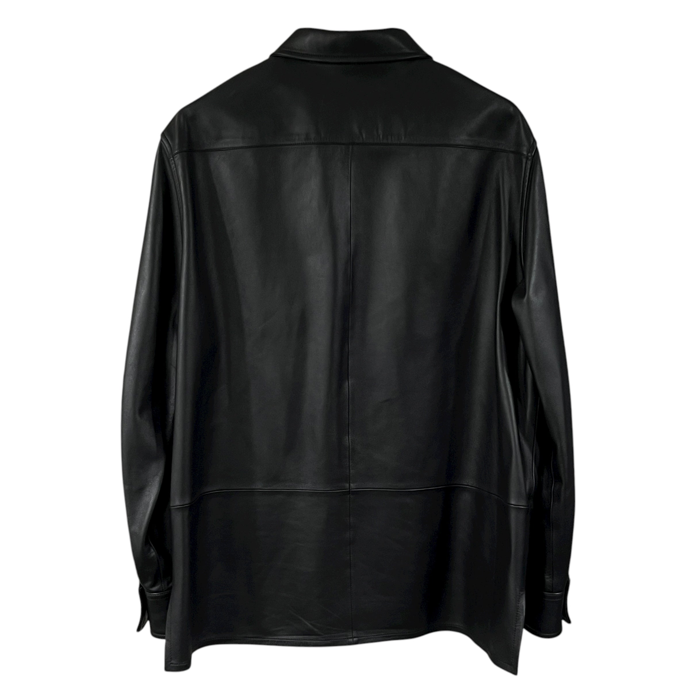 Giacca-camicia in nappa di agnello taglia 50