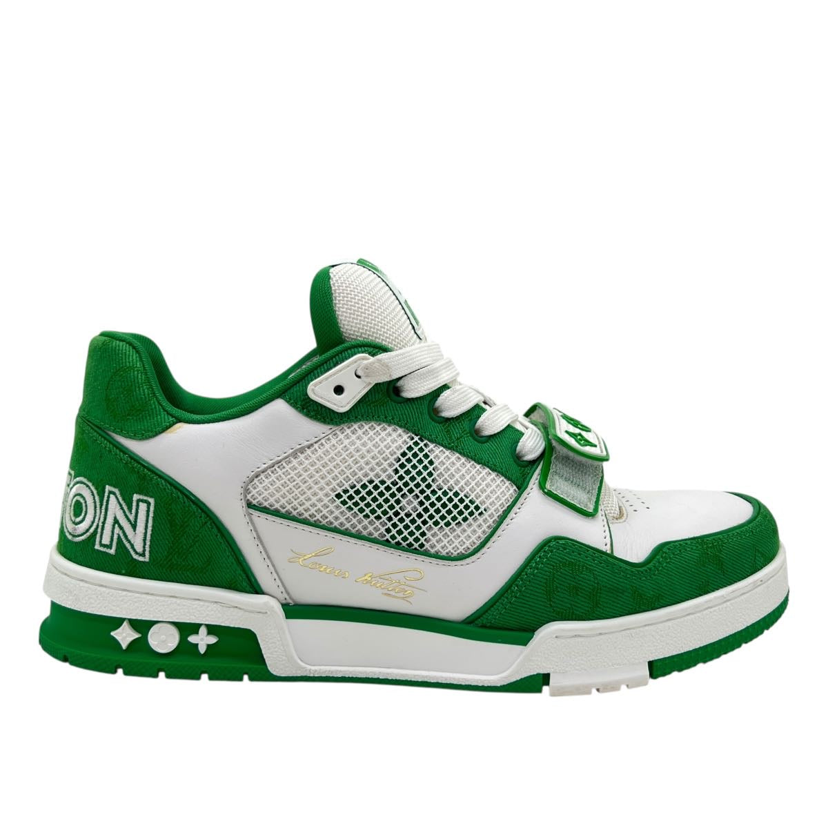 LOUIS VUITTON LV TRAINER GREEN DENIM TG 7,5 (43)
