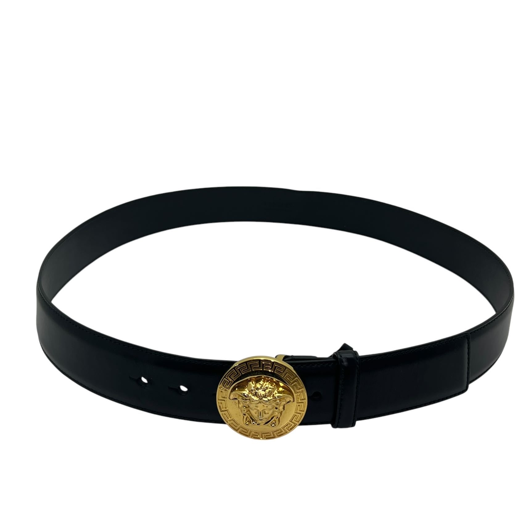 VERSACE LA MEDUSA CINTURA IN PELLE TG 100