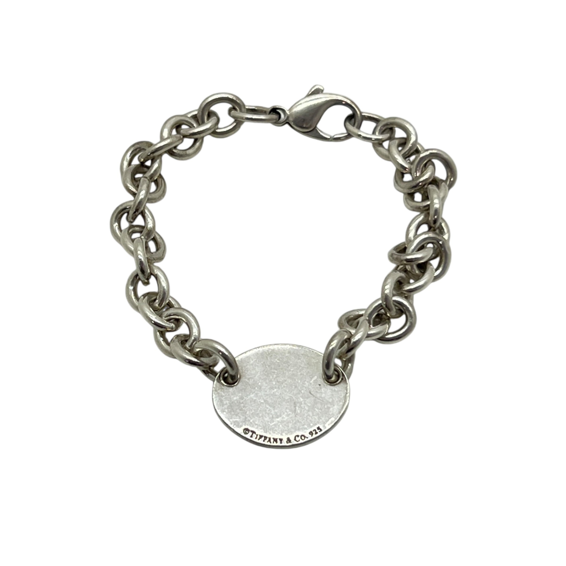 Bracciale Oval Tag in argento