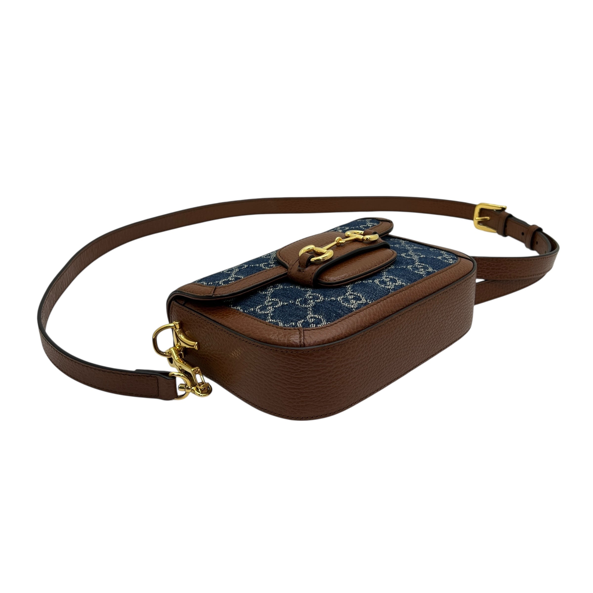 Horsebit 1955 Denim borsa a tracolla
