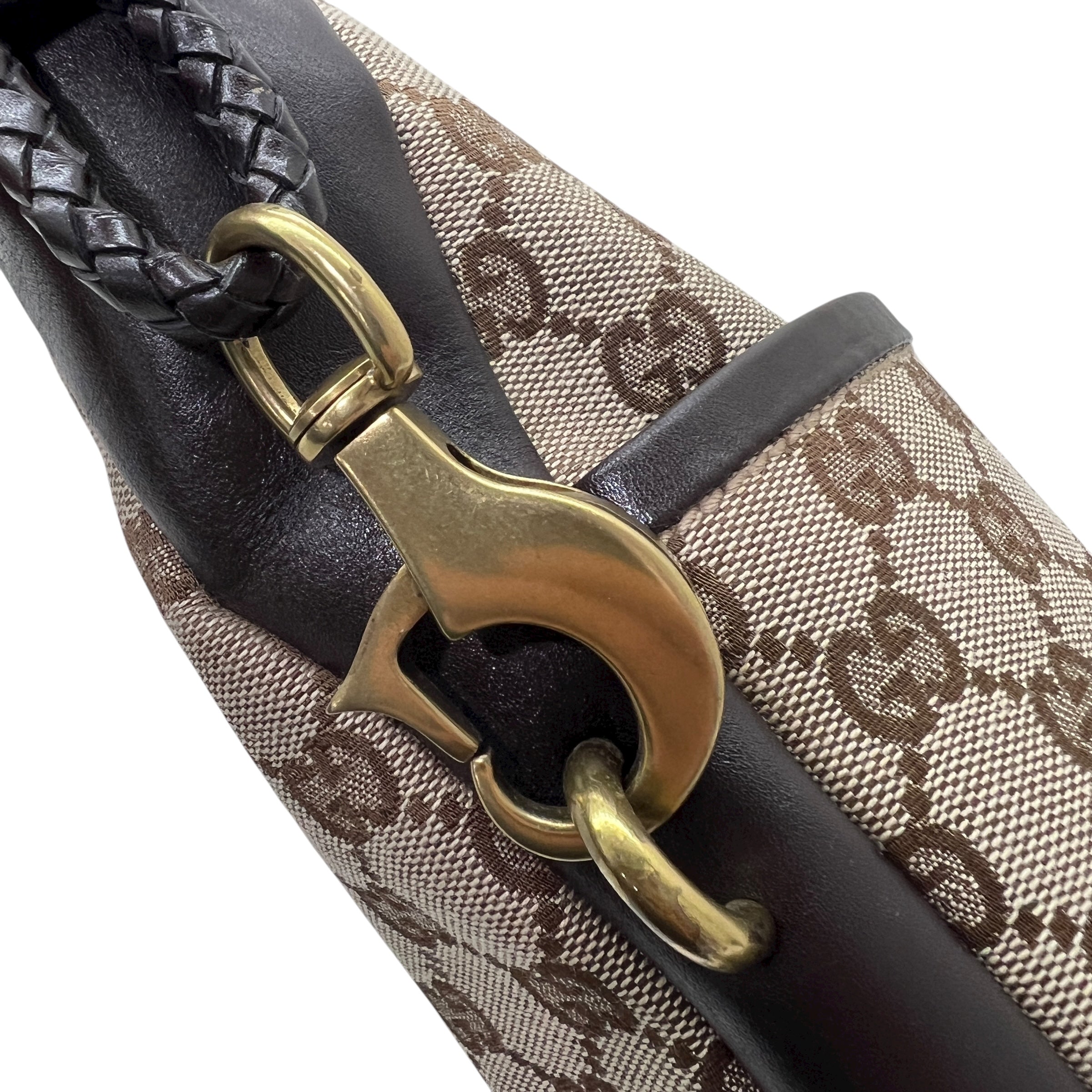 Tracolla in tessuto e pelle