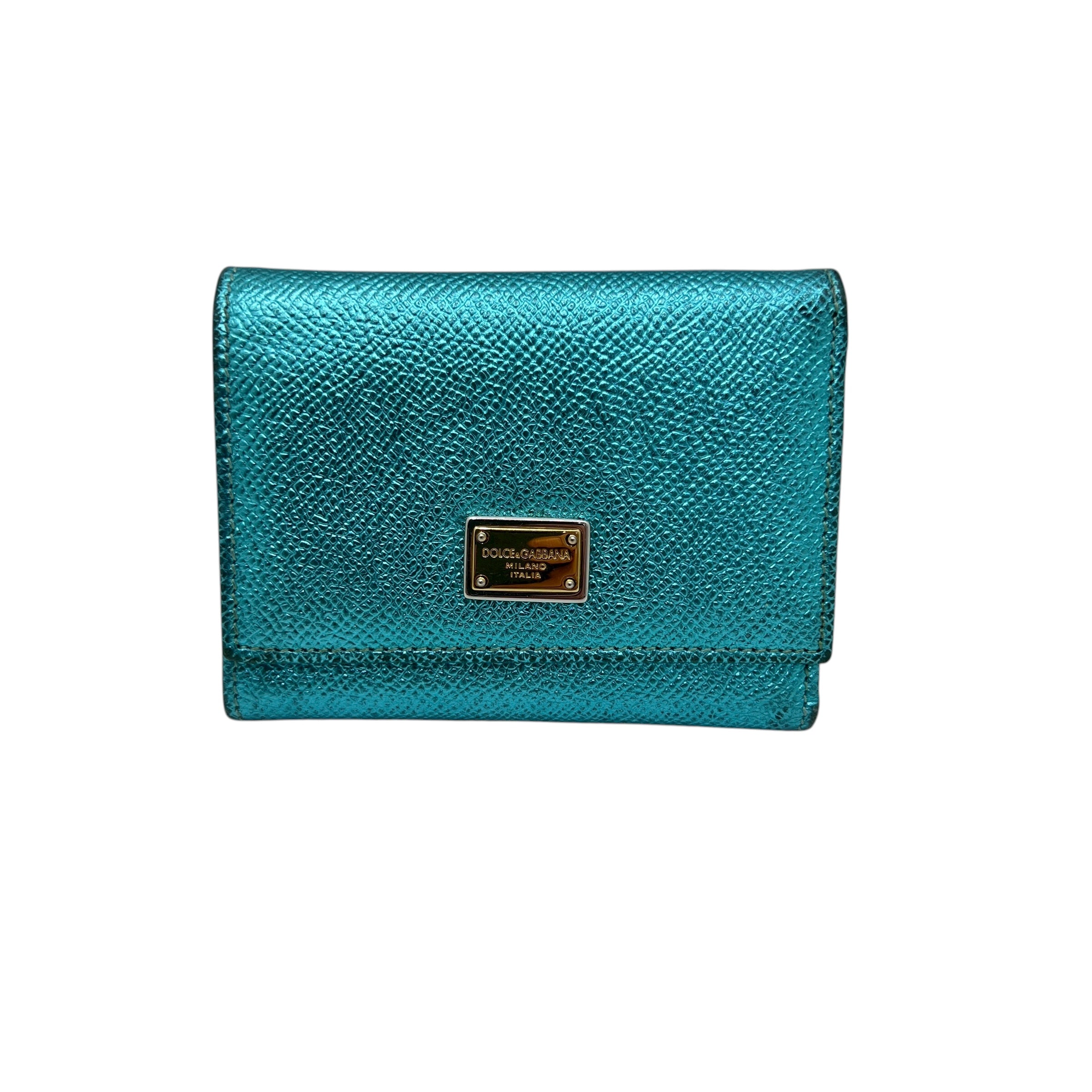 Portafoglio in pelle metallizzato