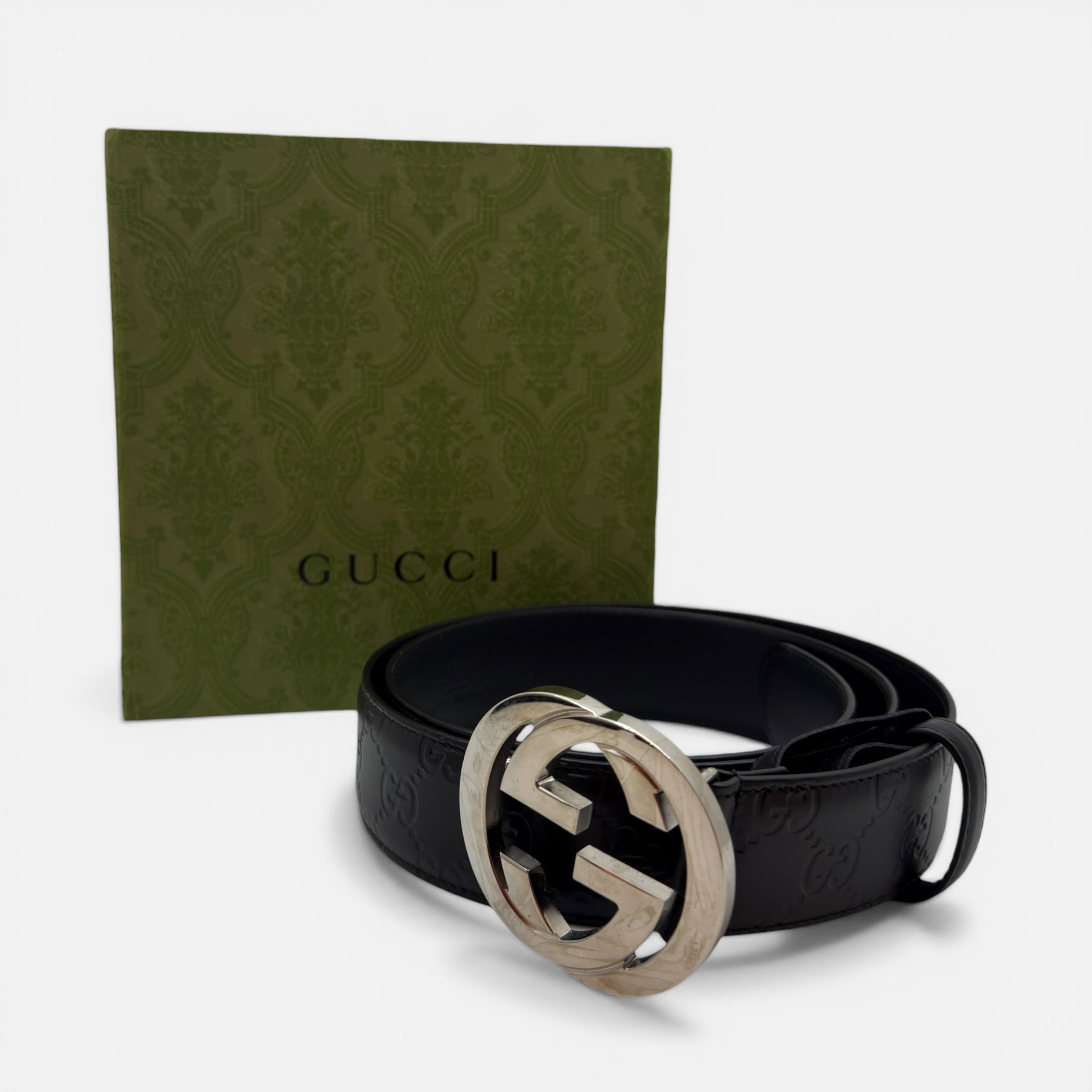 Cintura in pelle nera guccissima