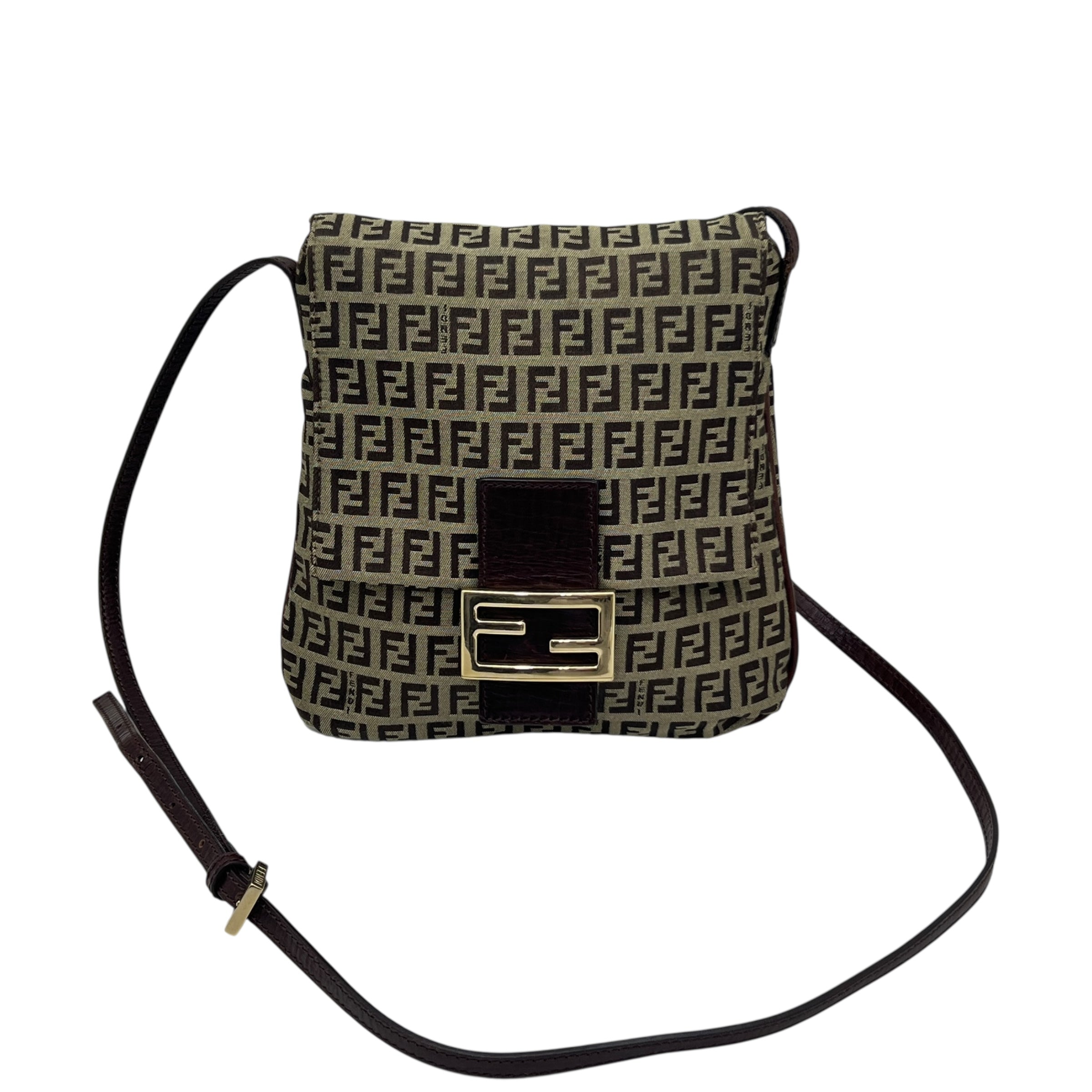 Baguette Messenger in tela FF e pelle