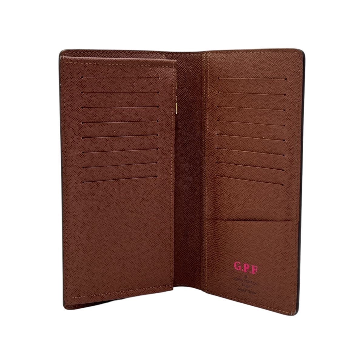 LOUIS VUITTON PORTAFOGLIO BRAZZA MONOGRAM CON INIZIALI