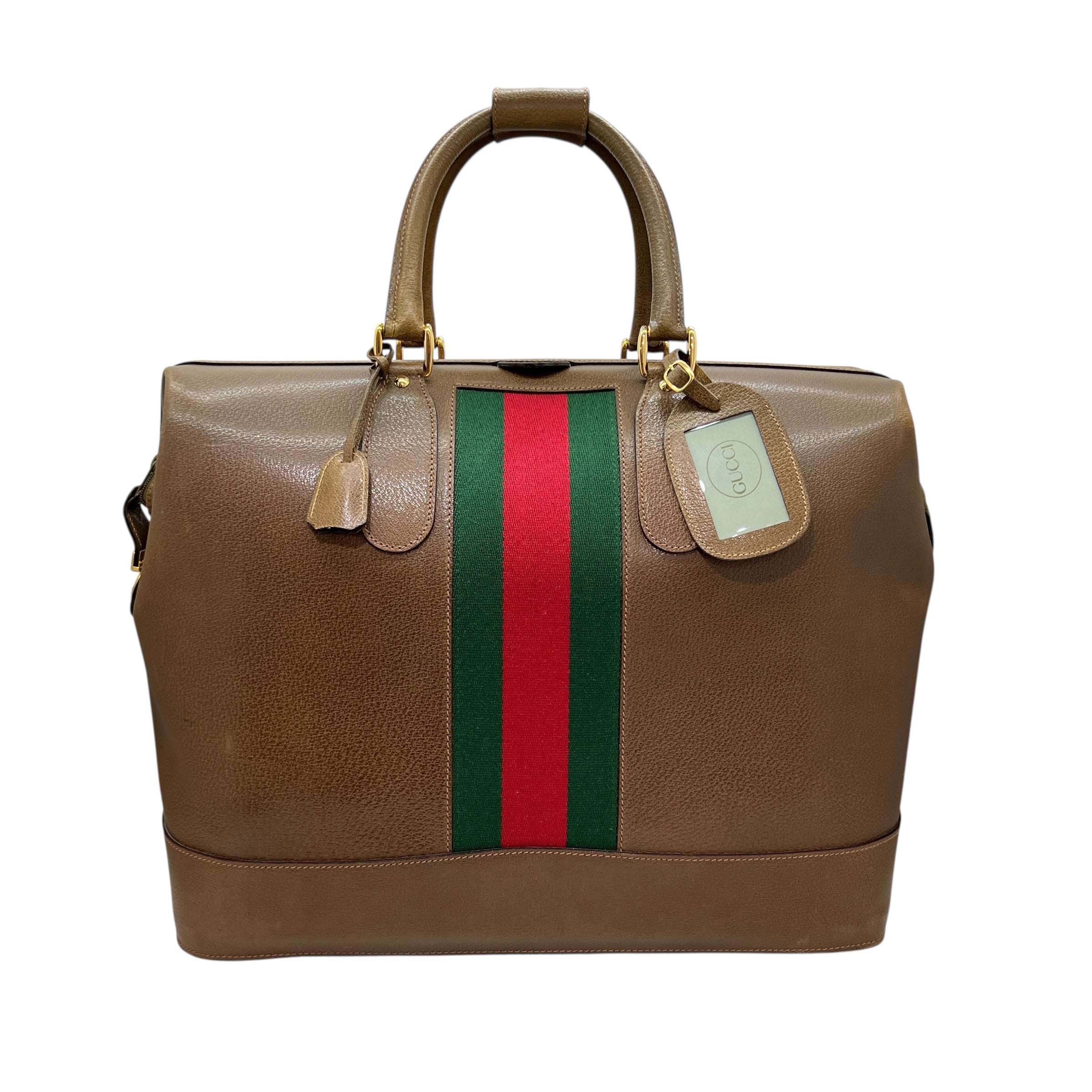 borsone semirigido vintage in pelle