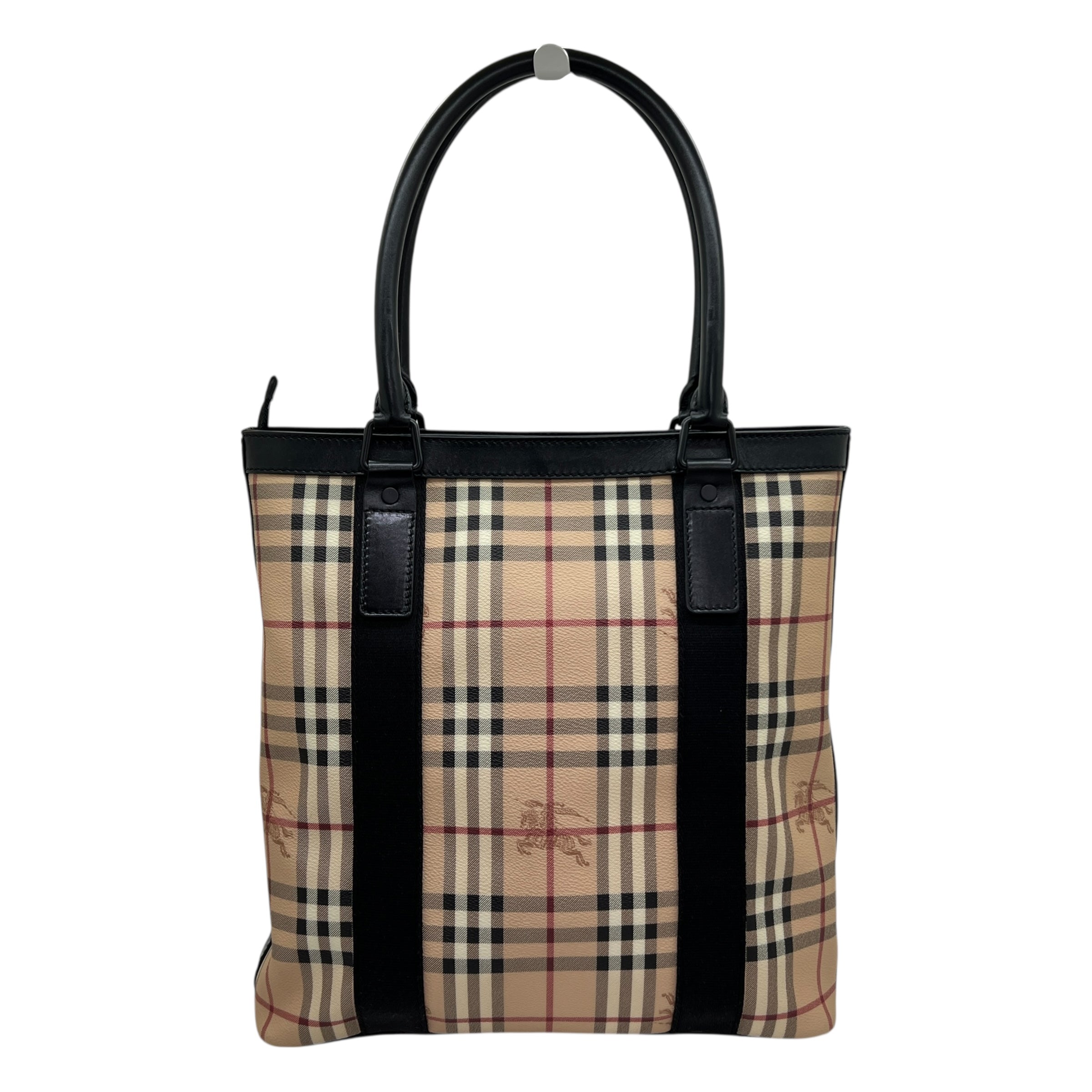 Borsa shopping in pelle Check