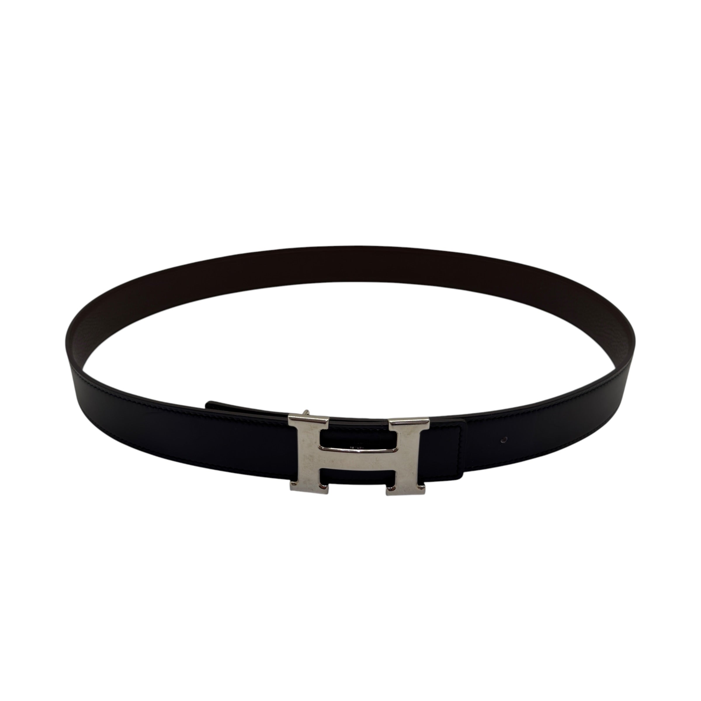 Fibbia da cintura H & Pelle reversibile per cintura 32 mm