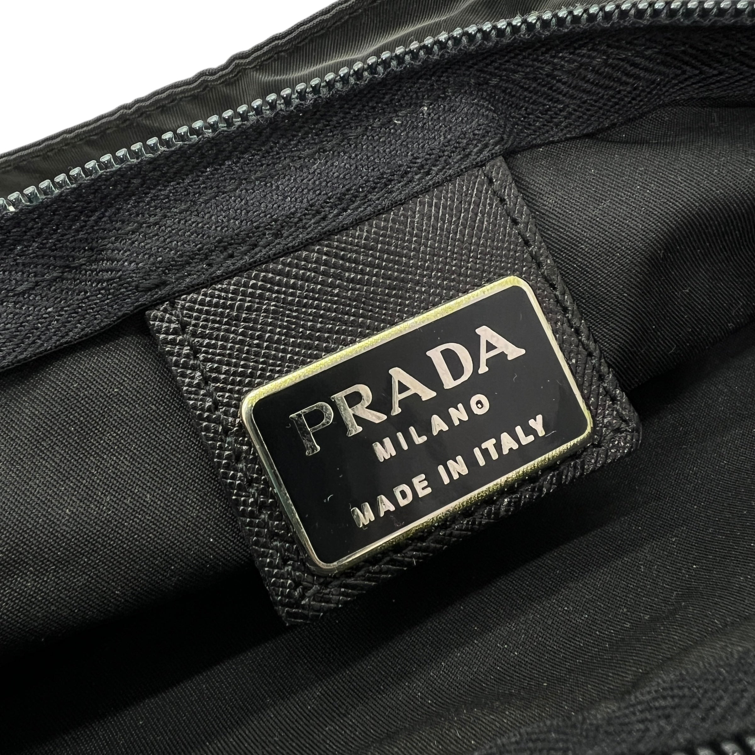 Mini marsupio vintage in nylon e Saffiano