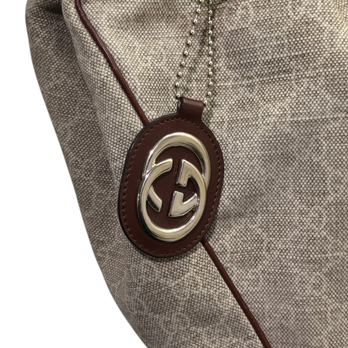 GUCCI BORSA TOTE IN TESSUTO E PELLE