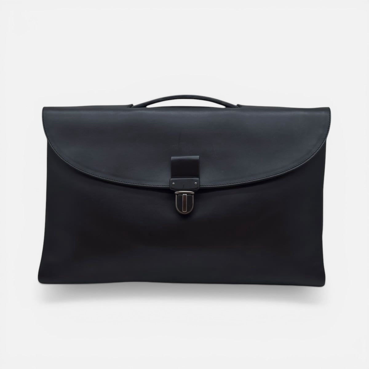 Porta documenti in pelle nera