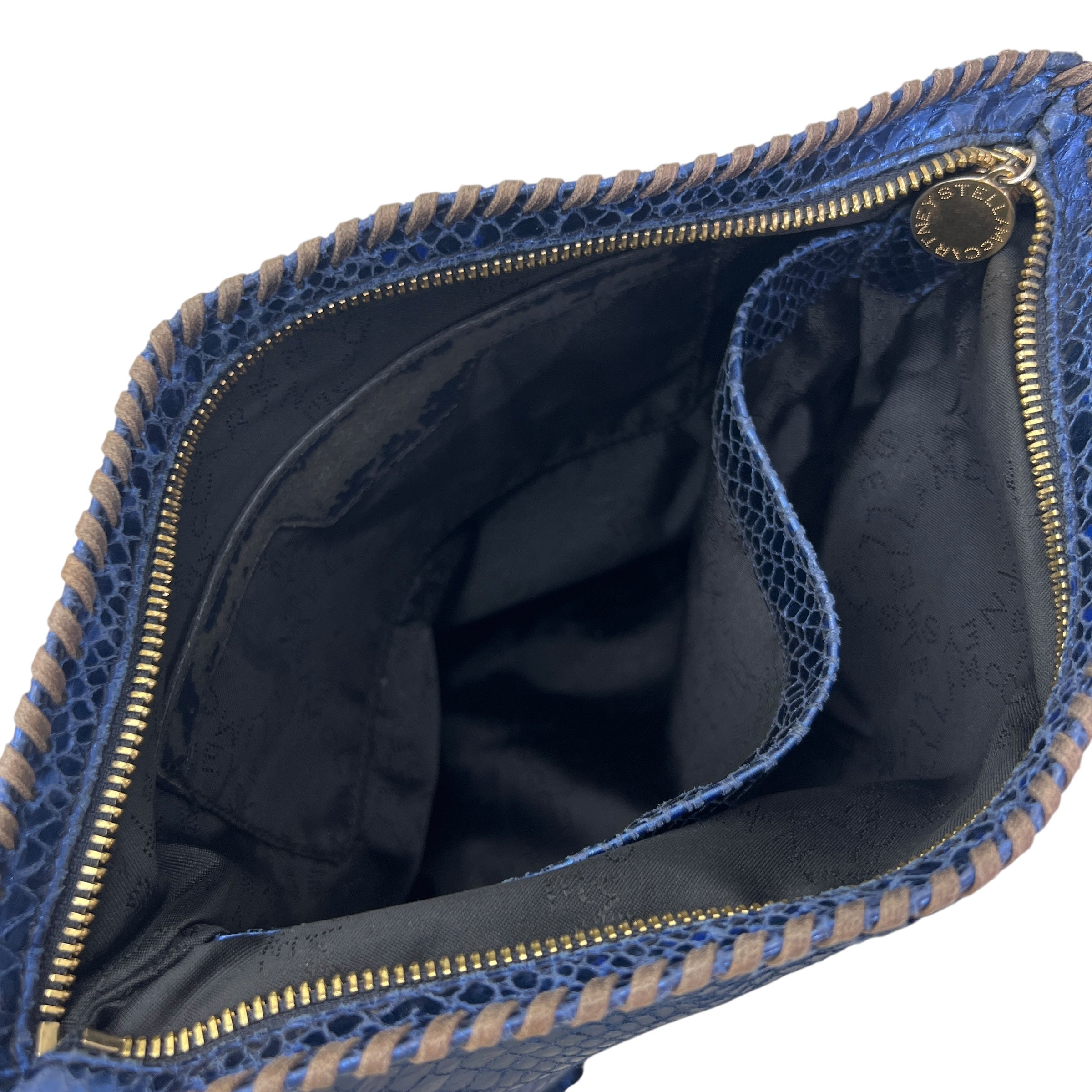 Falabella a tracolla effetto metallic snake