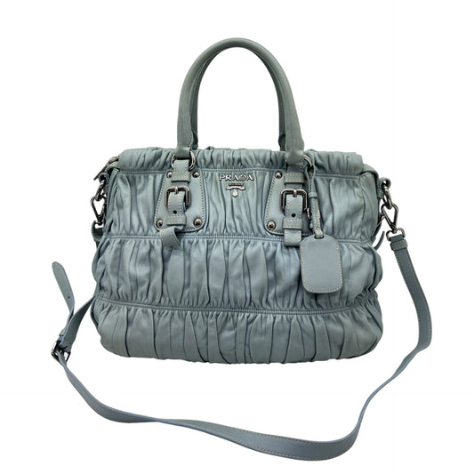 PRADA BORSA IN NAPPA GOFFRATA CON TRACOLLA