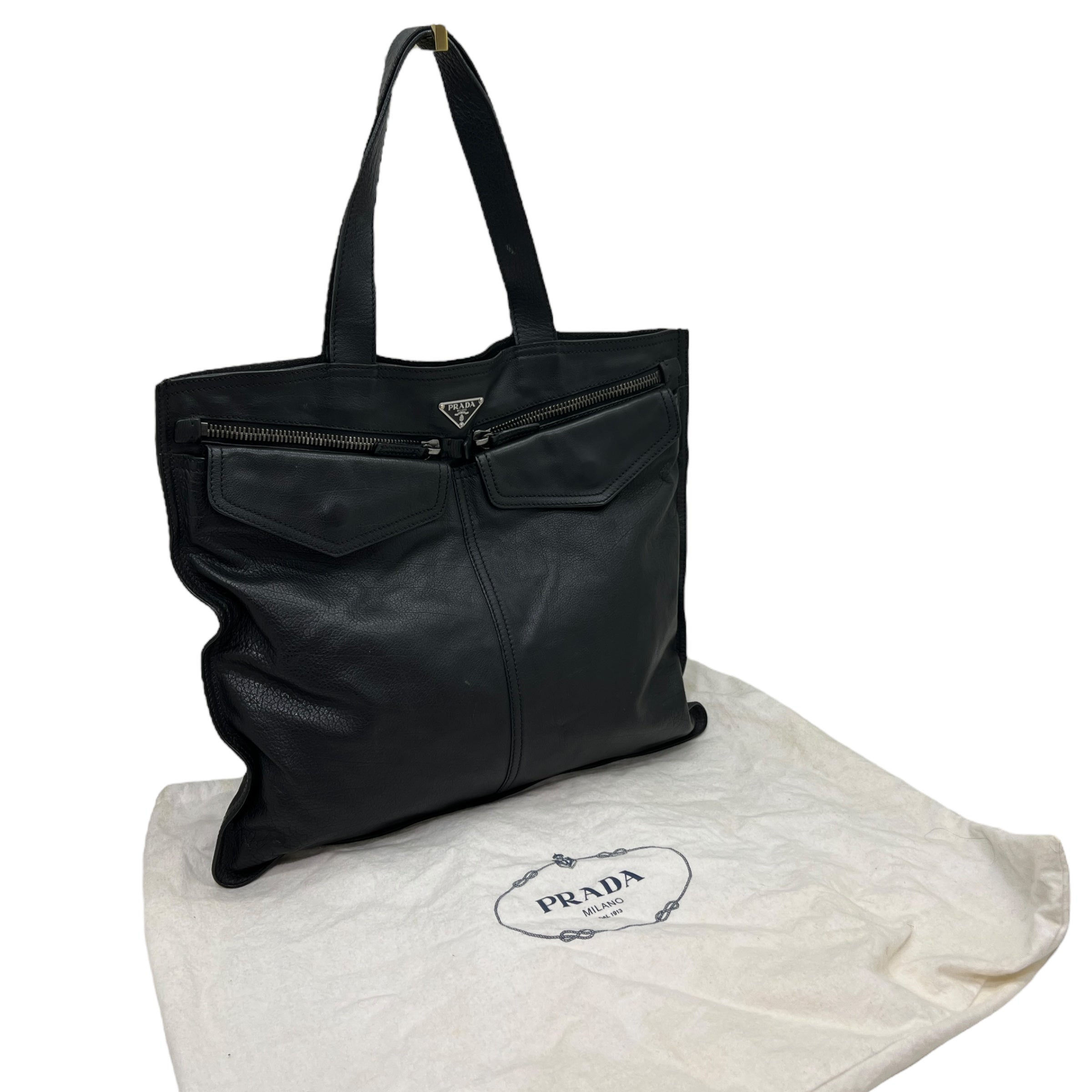 PRADA BORSA SHOPPING IN PELLE