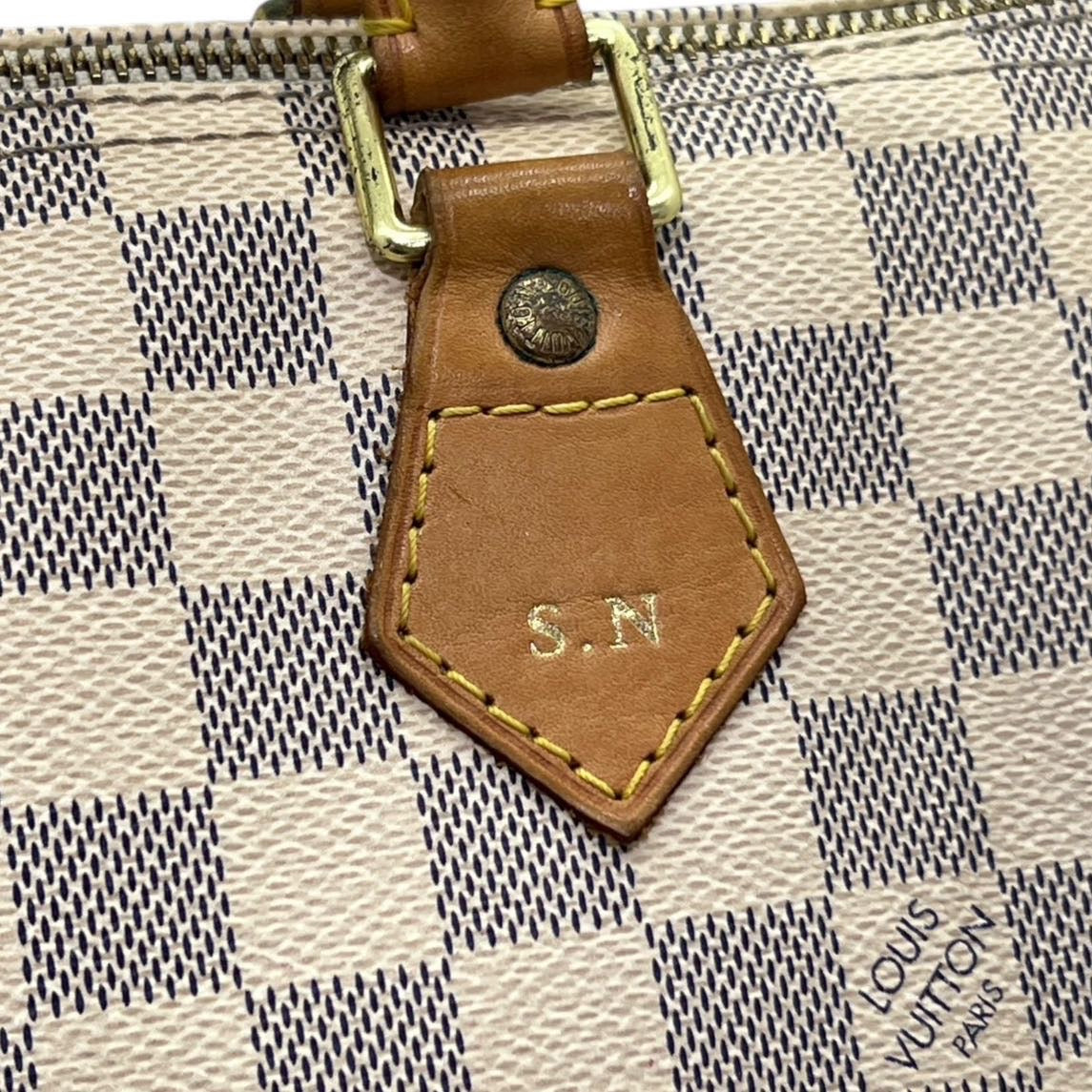 LOUIS VUITTON SPEEDY 30 DAMIER AZURE INIZIALI S.N.