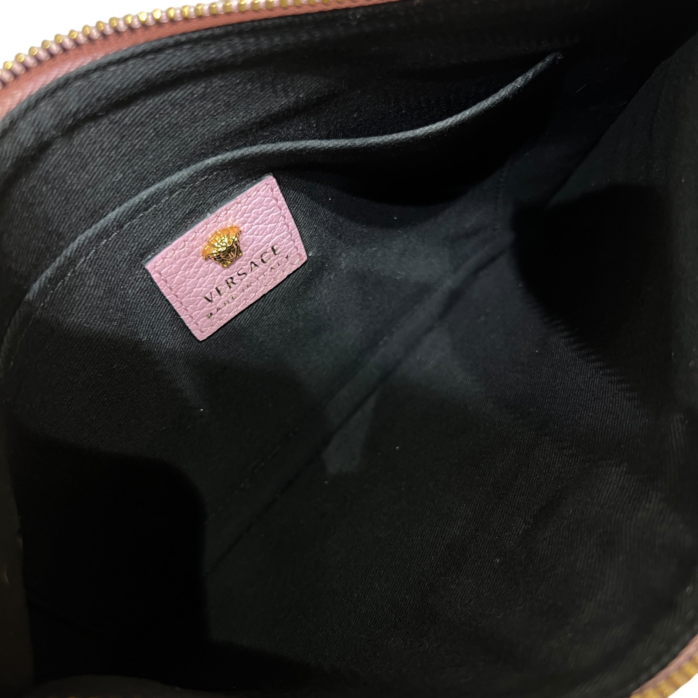 Pouch La Medusa in pelle rosa