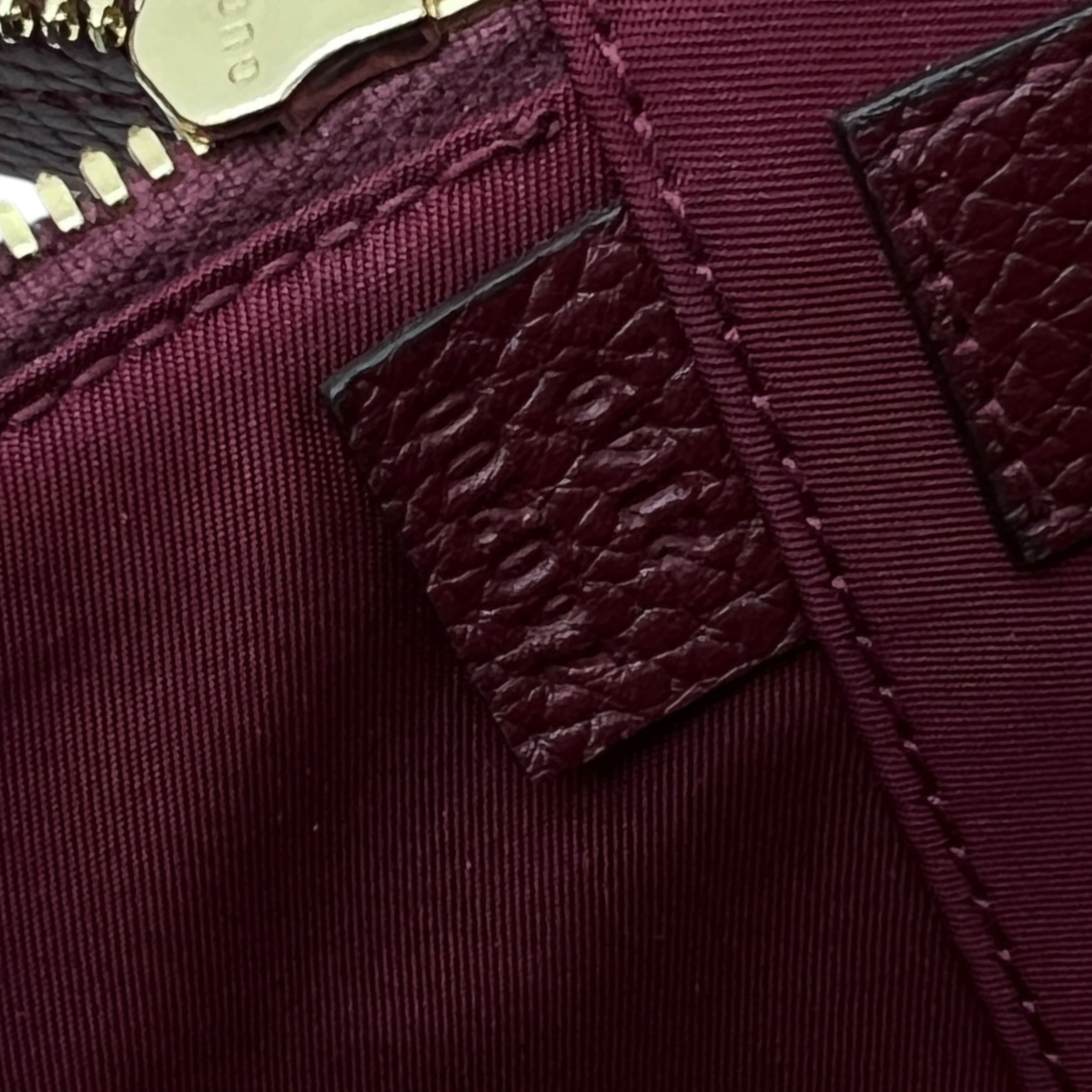 Borsa mini in pelle con manico bambù