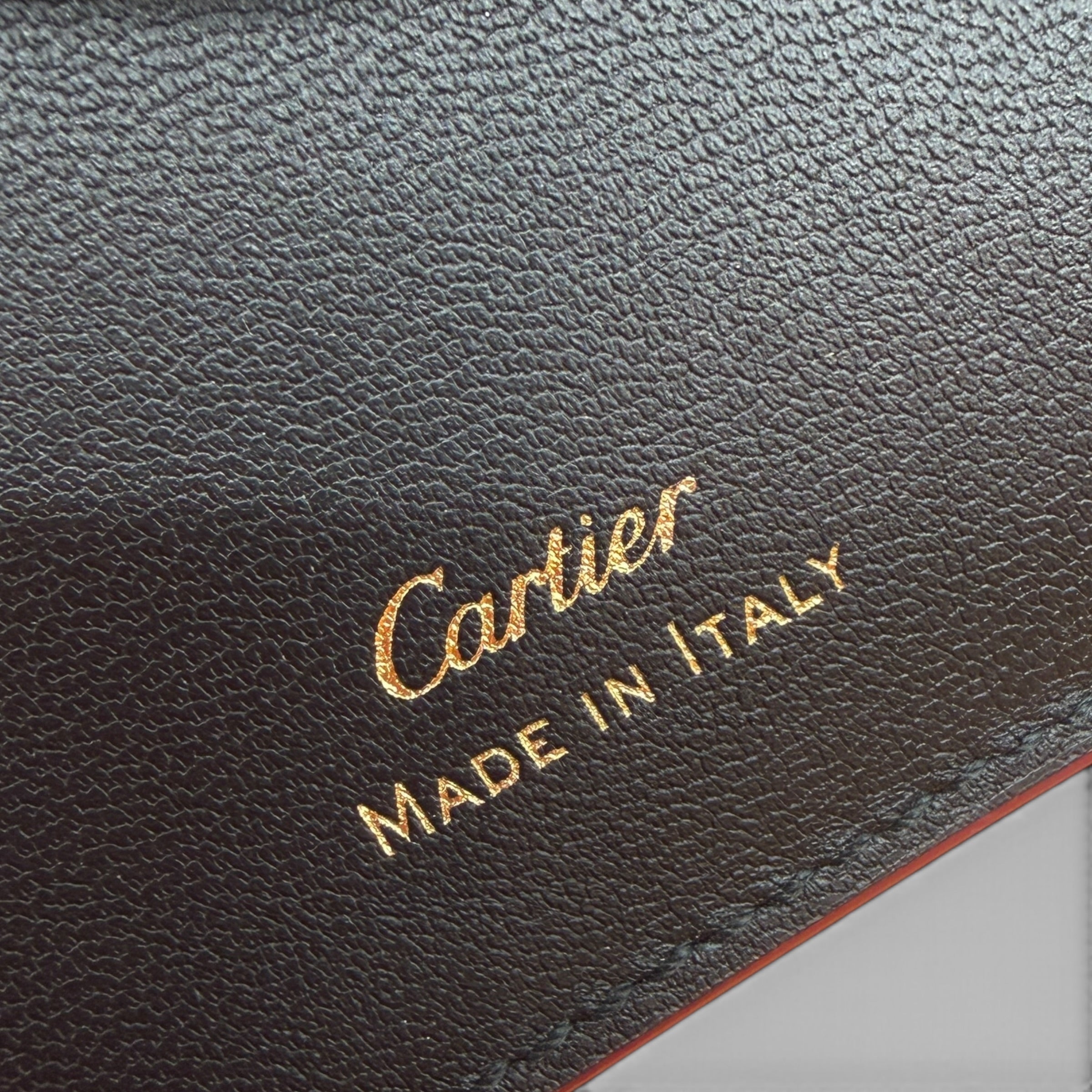 Portafoglio compatto Guirlane de Cartier in pelle rossa