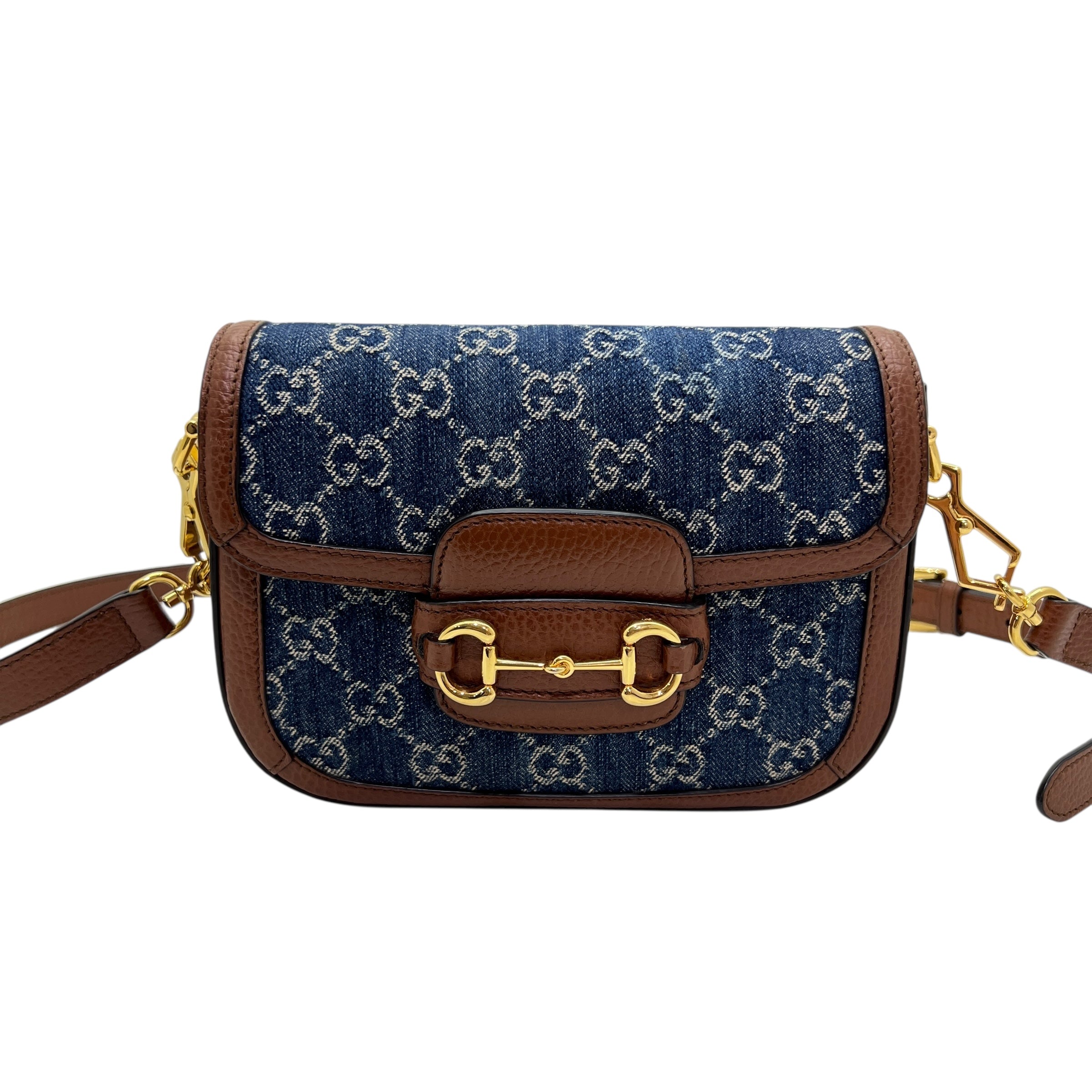 Horsebit 1955 Denim borsa a tracolla