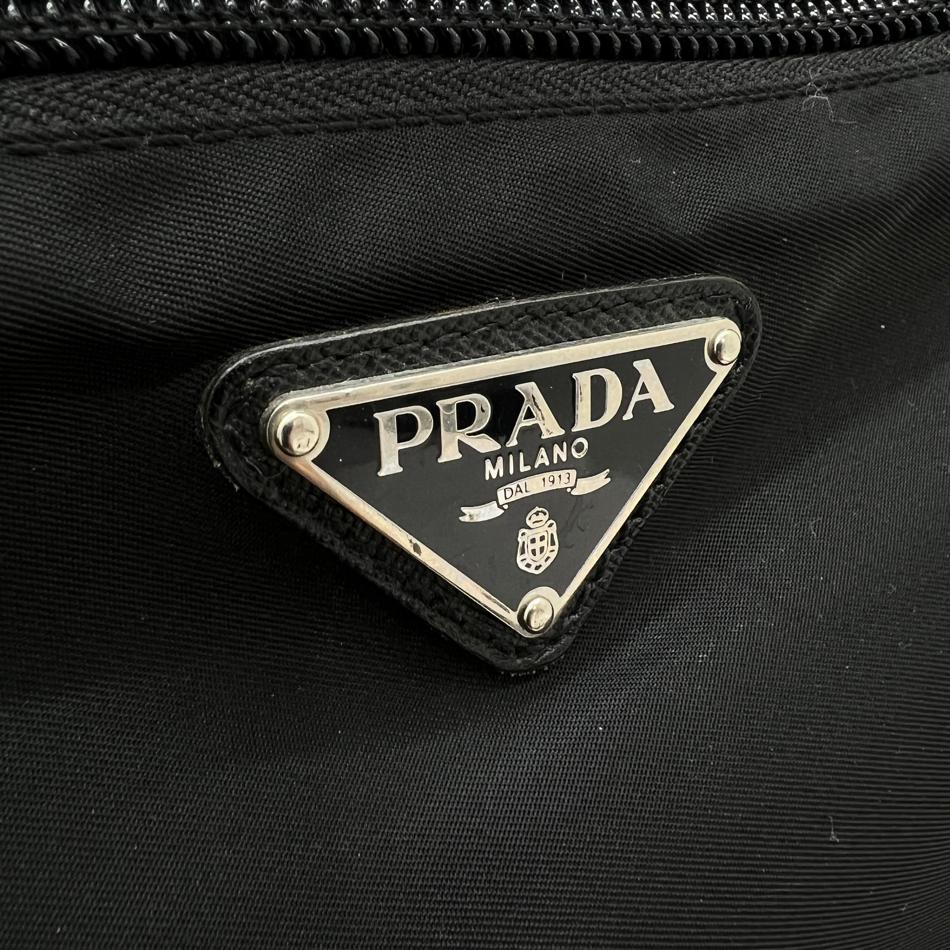 Prada borsa porta computer in Nylon e saffiano