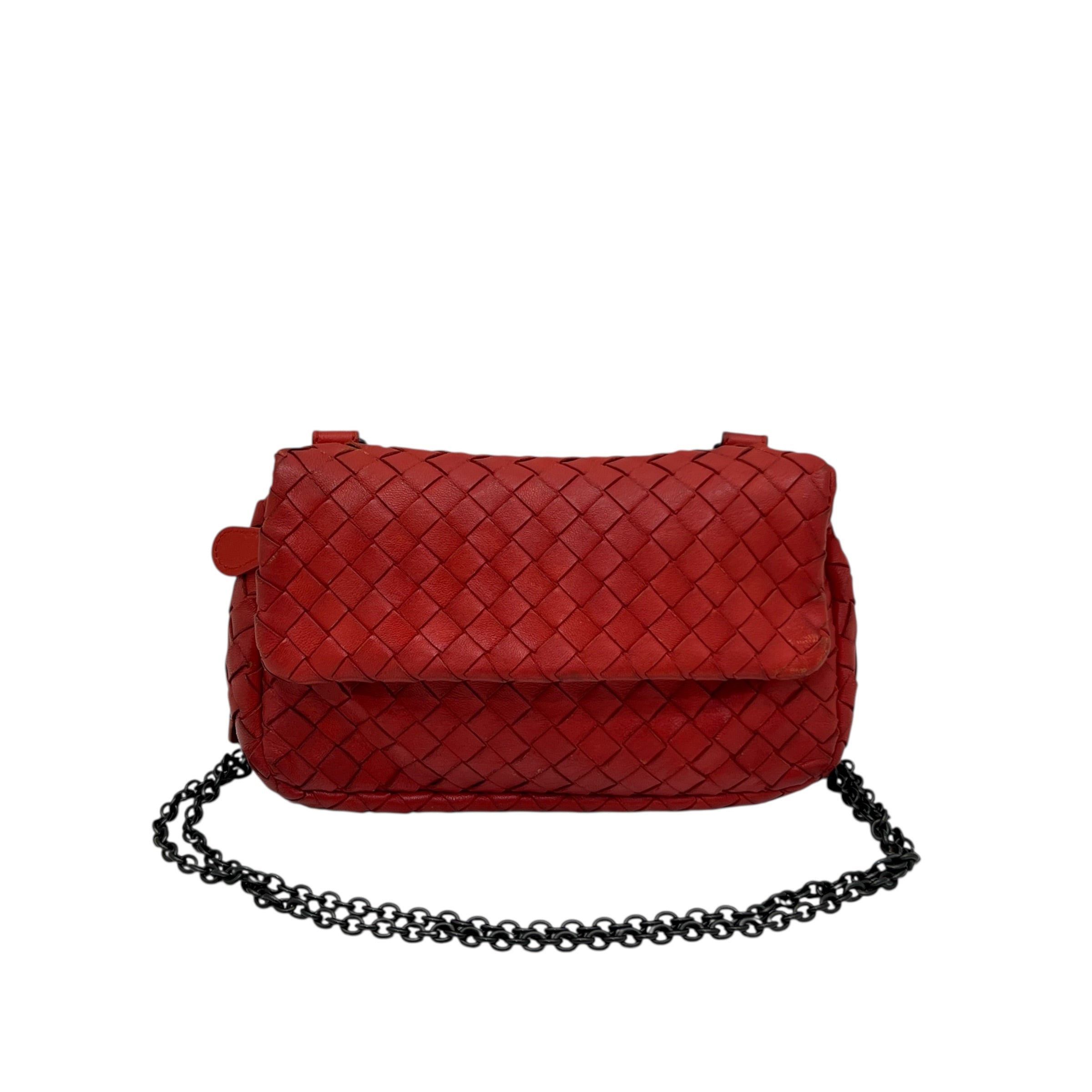 Mini borsa in pelle intrecciata