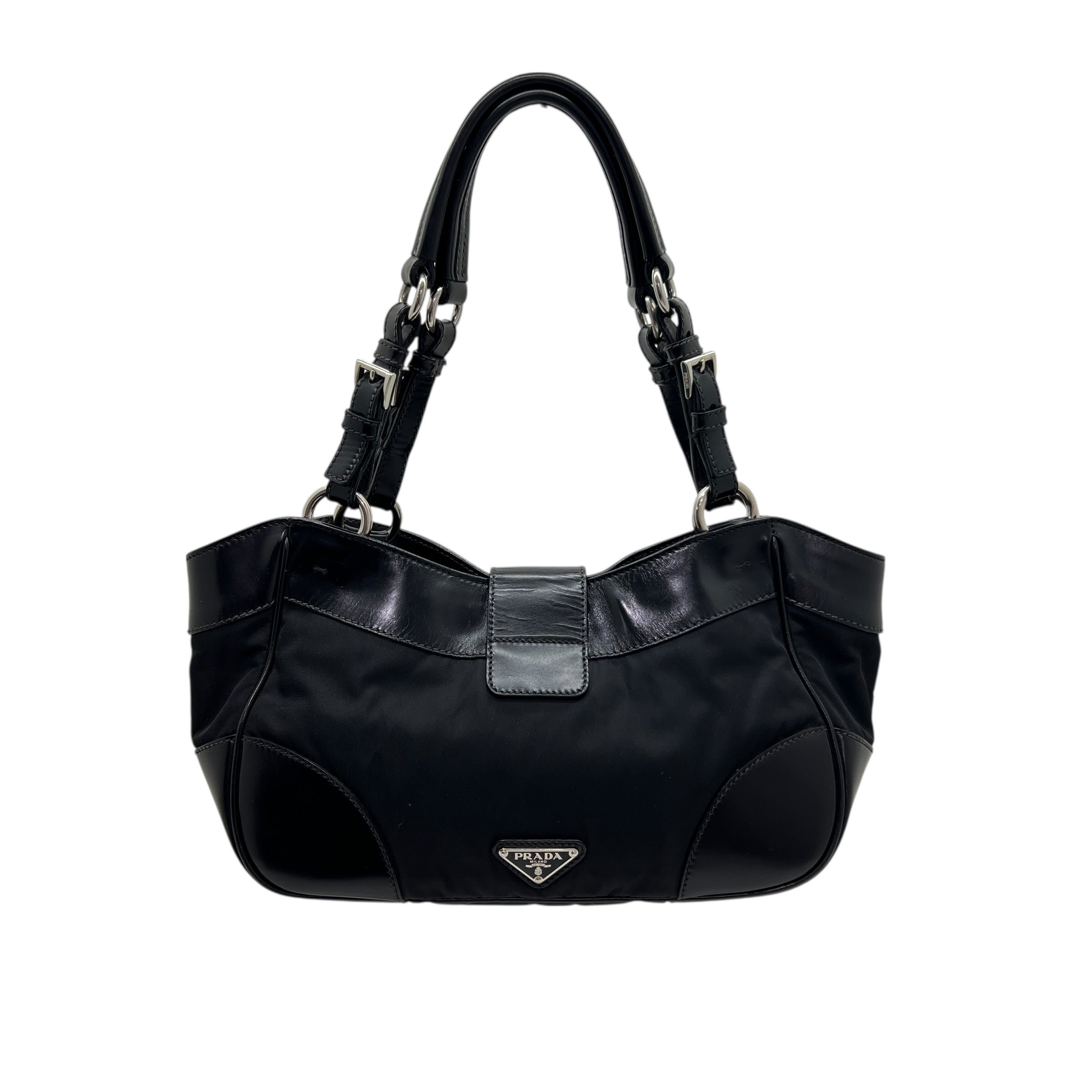 Borsa a spalla in Nylon e pelle