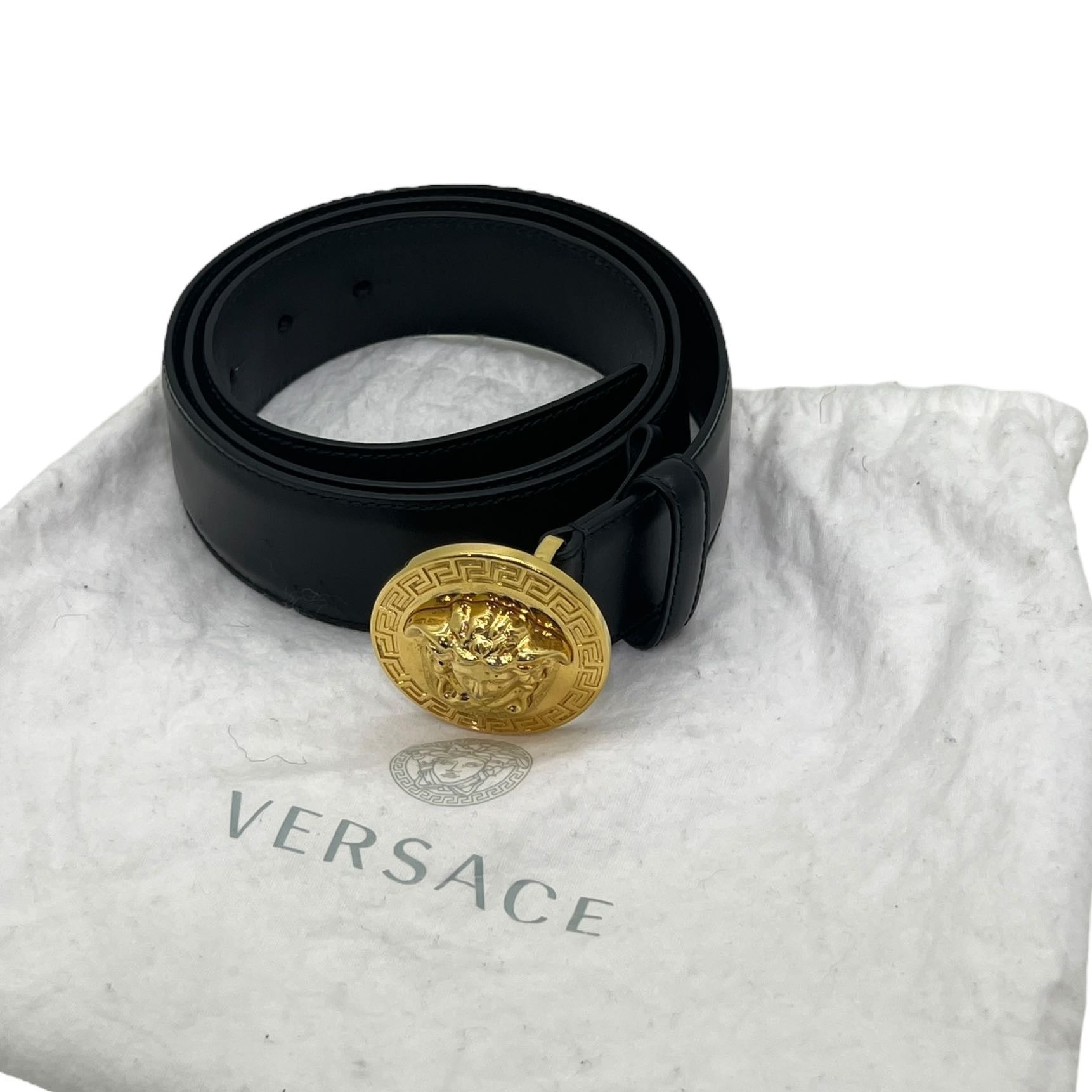 VERSACE LA MEDUSA CINTURA IN PELLE TG 100