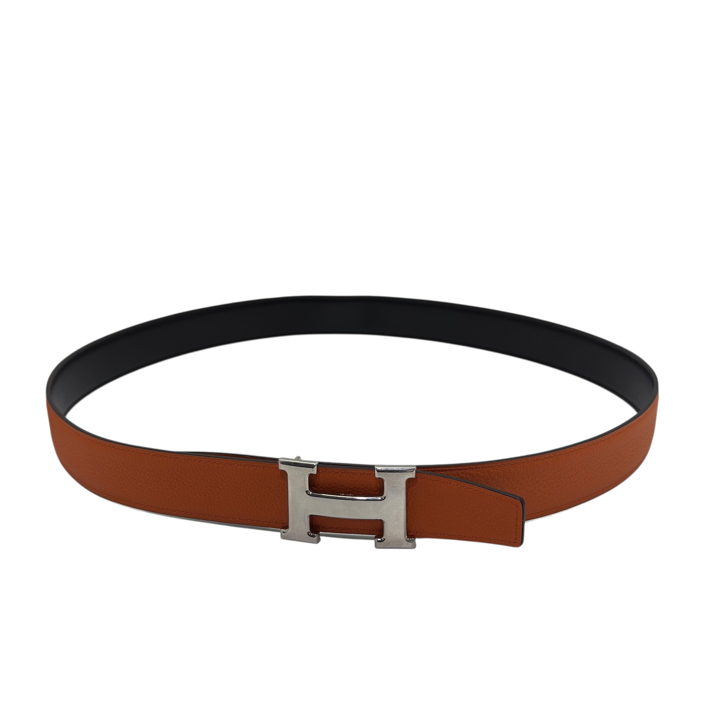 Fibbia da cintura H & Pelle reversibile per cintura 32 mm taglia 100