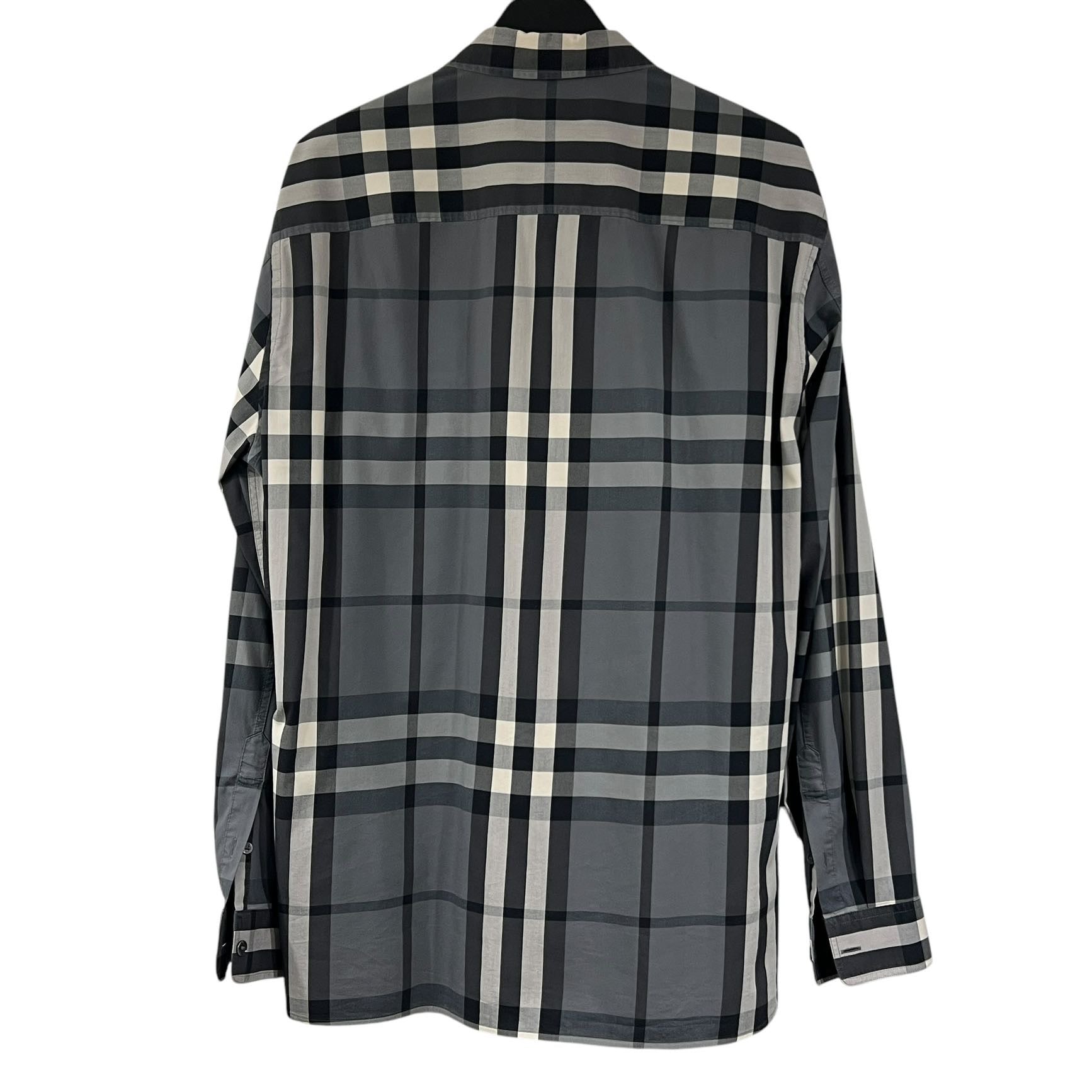 BURBERRY CAMICIA COTONE CHECK TG L