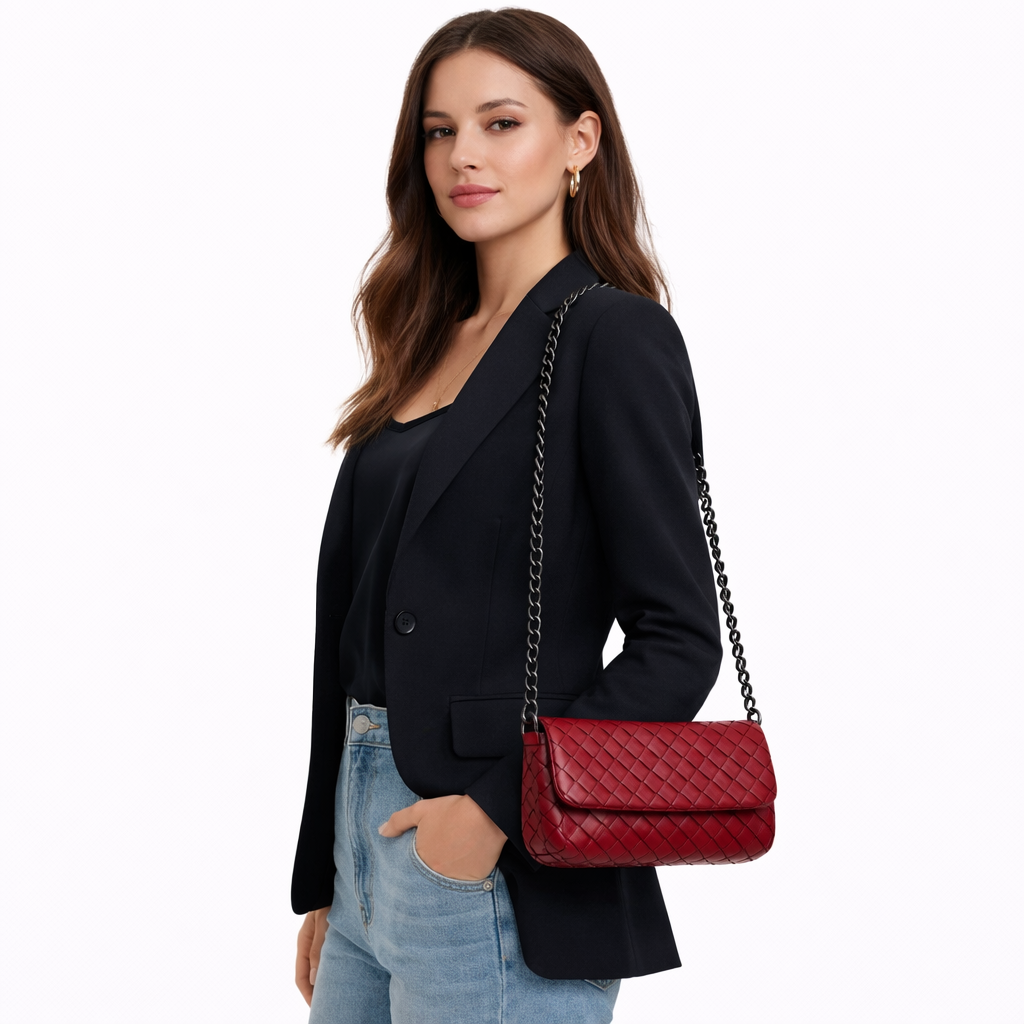 Mini borsa in pelle intrecciata