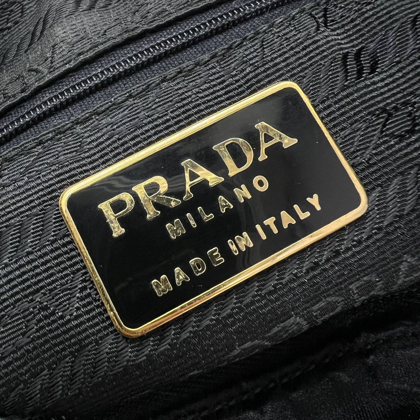 PRADA SMALL SATIN SHOULDER BAG