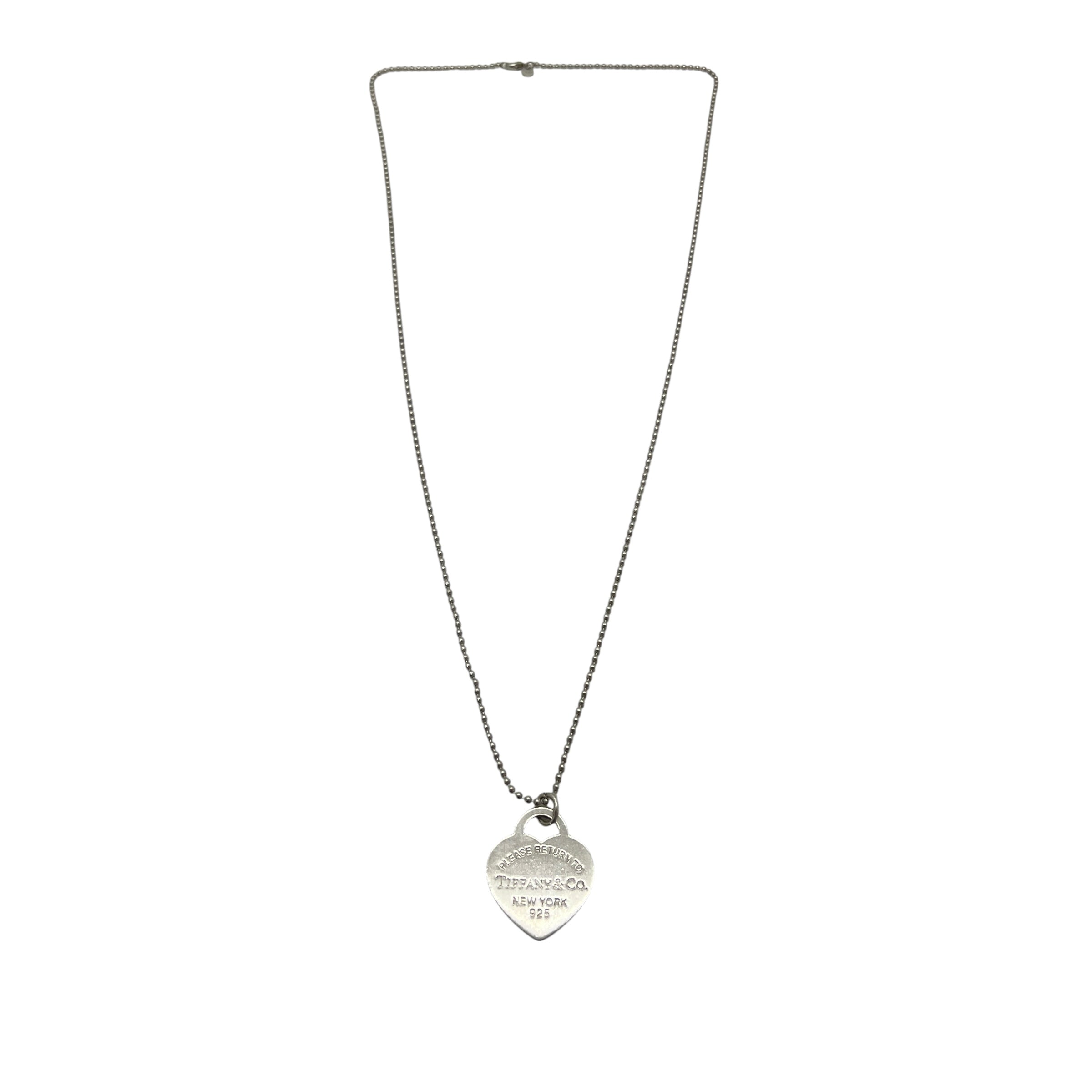 Pendente Heart Tag grande con catena