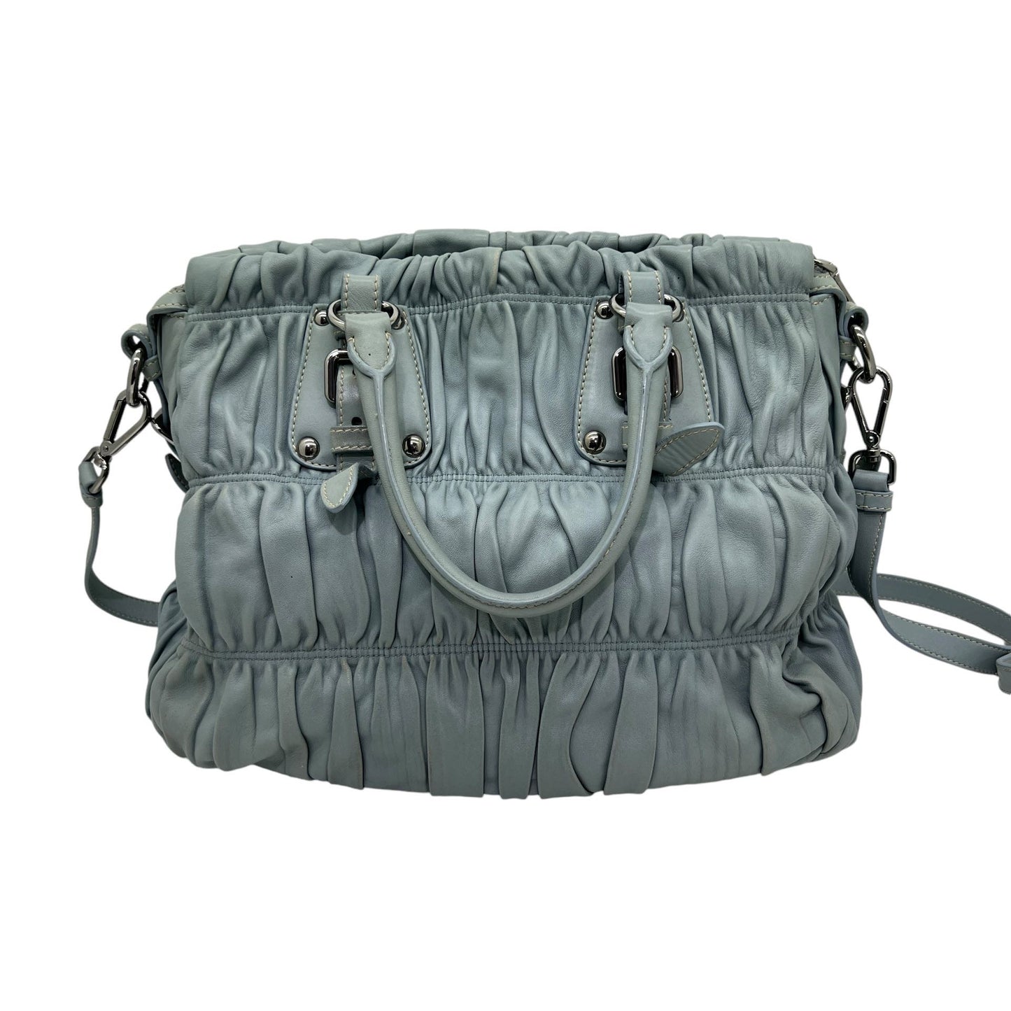 PRADA BORSA IN NAPPA GOFFRATA CON TRACOLLA