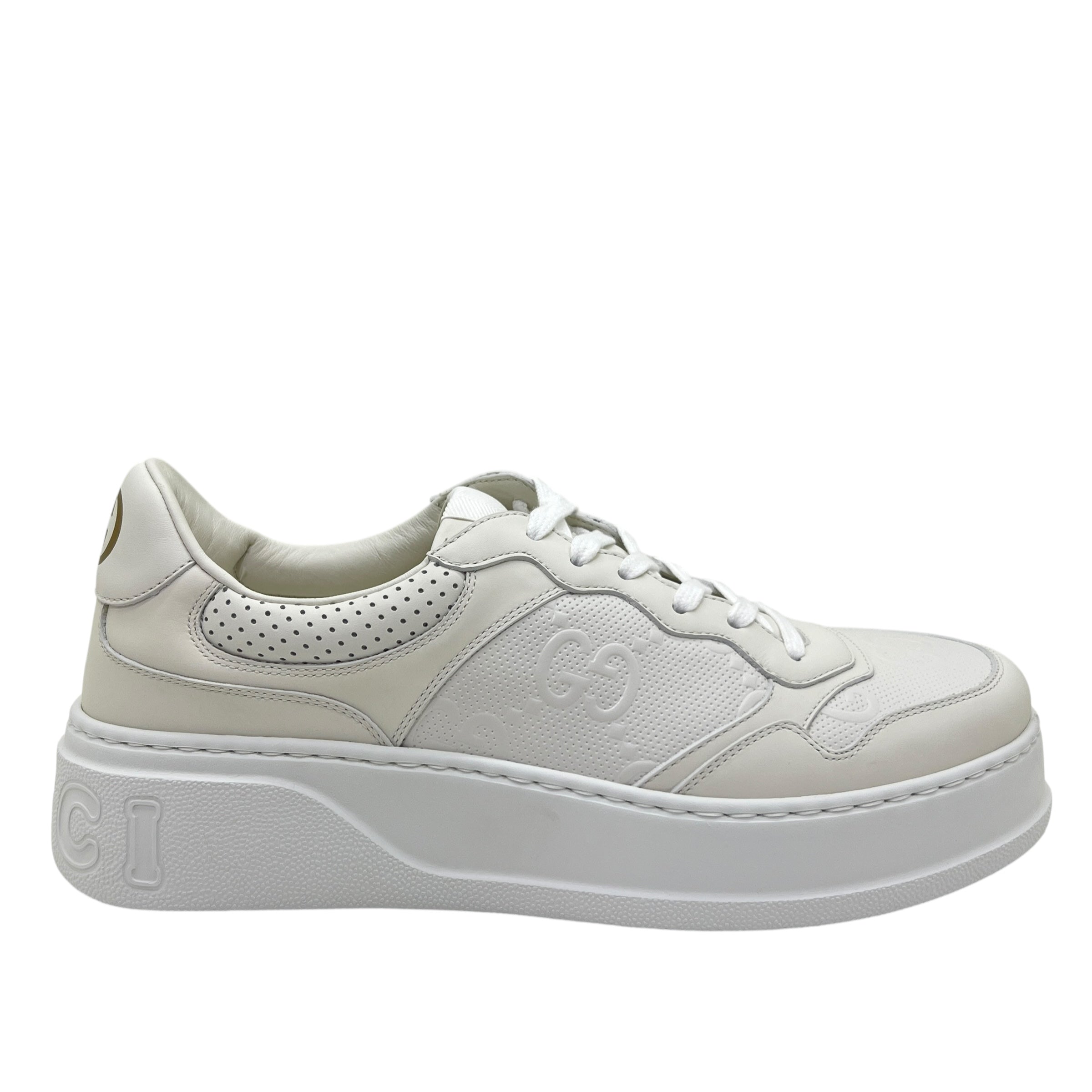 Sneakers con suola oversize e GG in rilievo taglia 9,5