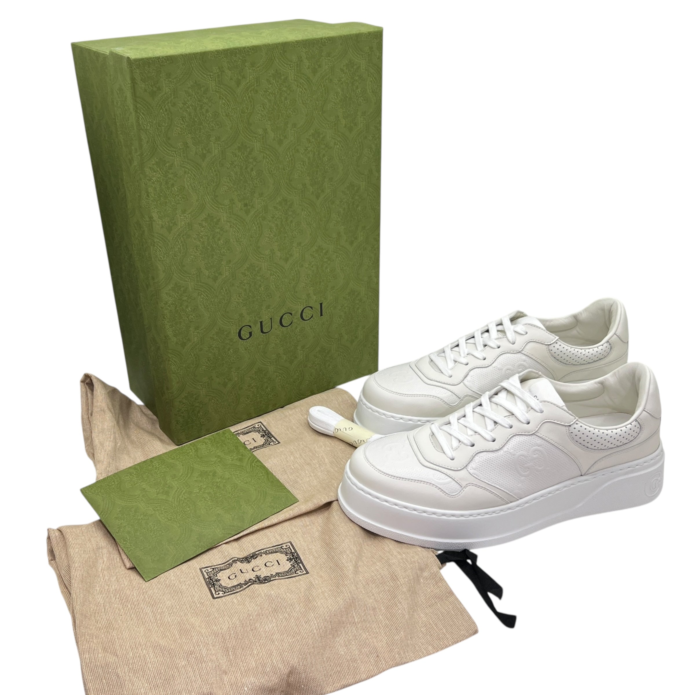 Sneakers con suola oversize e GG in rilievo taglia 9,5