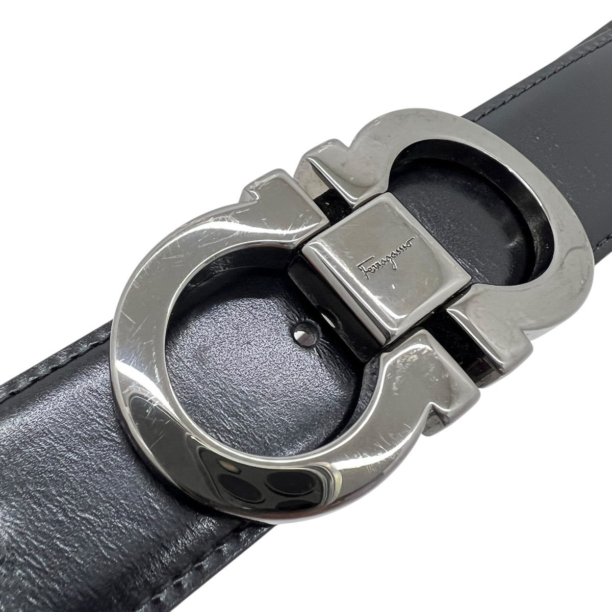 SALVATORE FERRAGAMO CINTURA REVERSIBILE GANCINI TG. 100