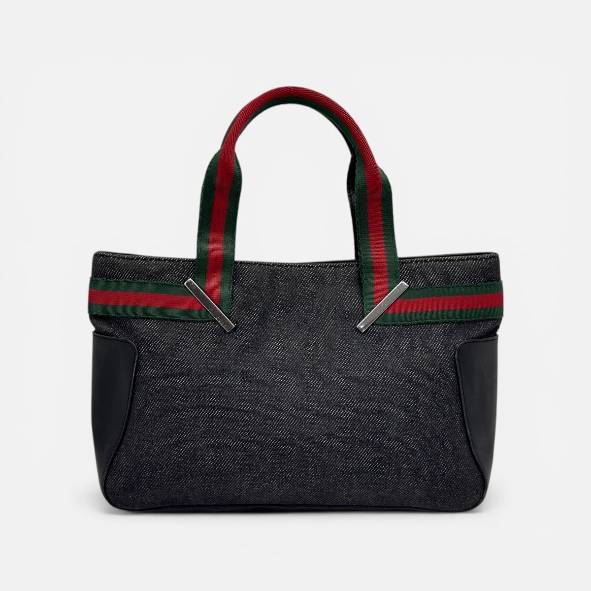 Borsa piccola in tessuto e pelle