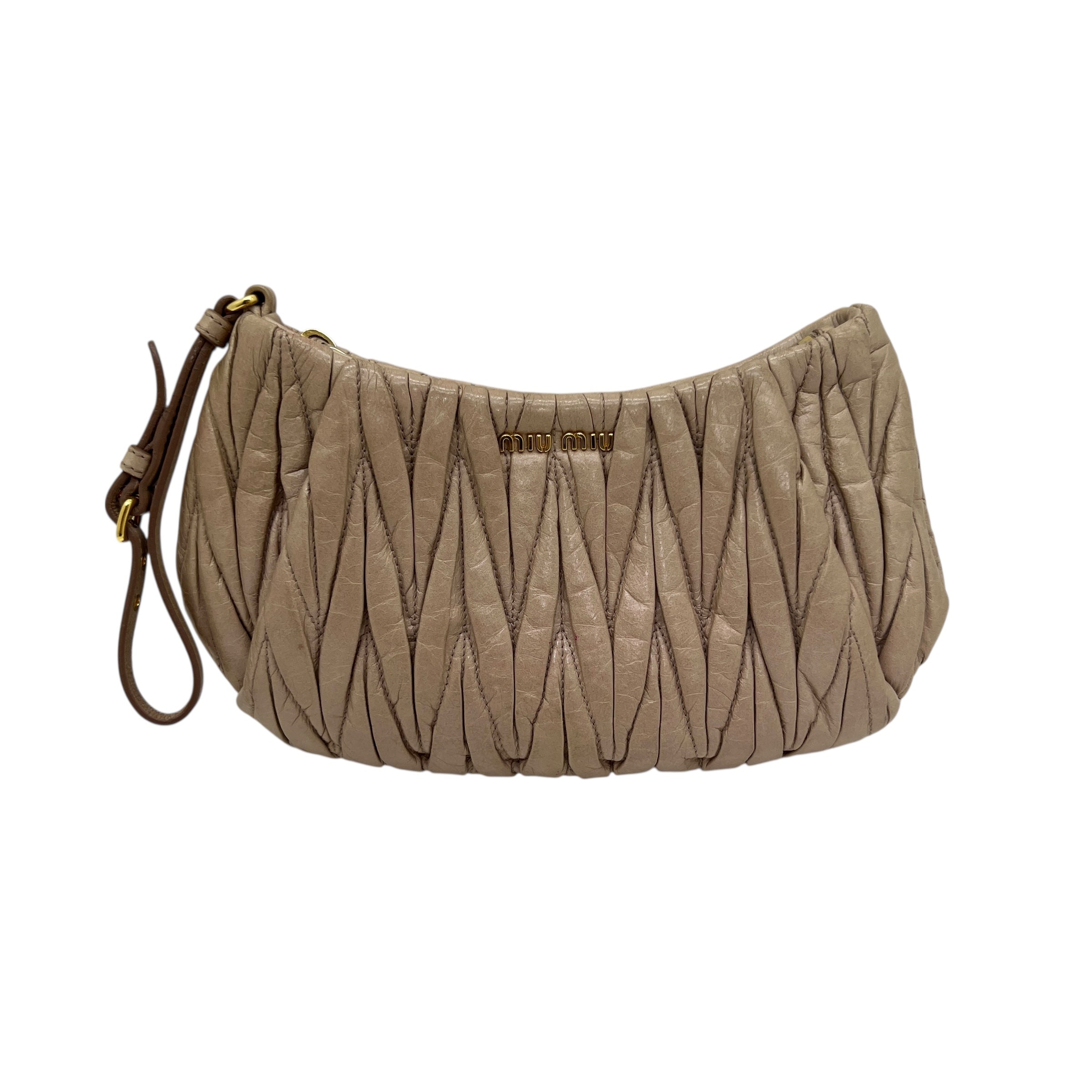 Pochette in pelle goffrata