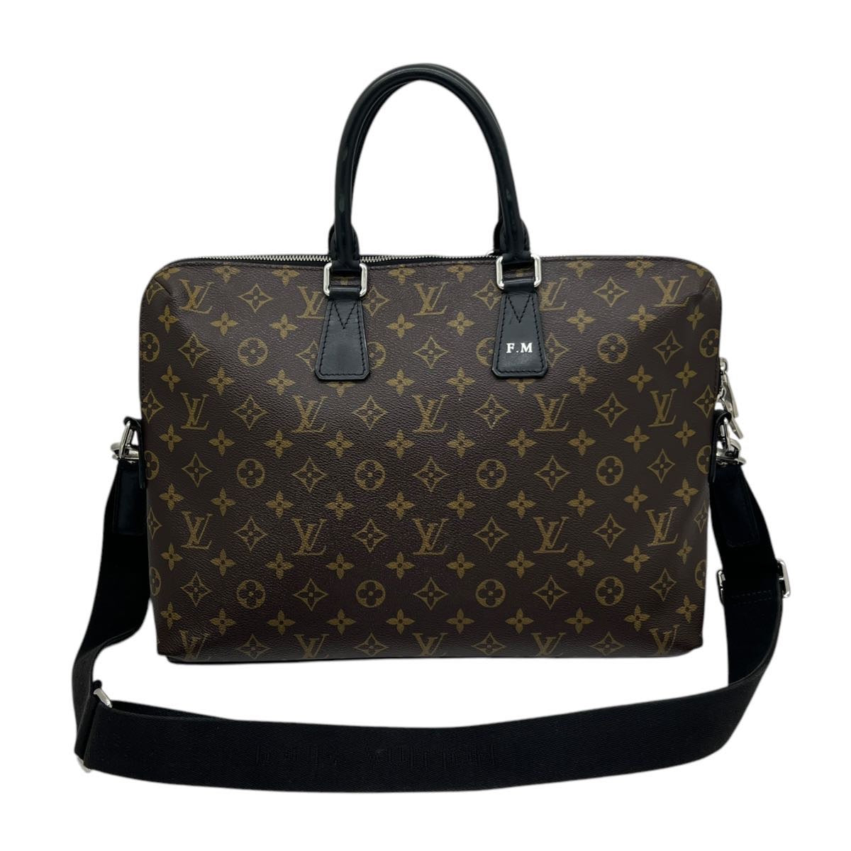 LOUIS VUITTON PORTA DOCUMENTI/PC IN MONOGRAM MACASSAR INIZIALI F.M.