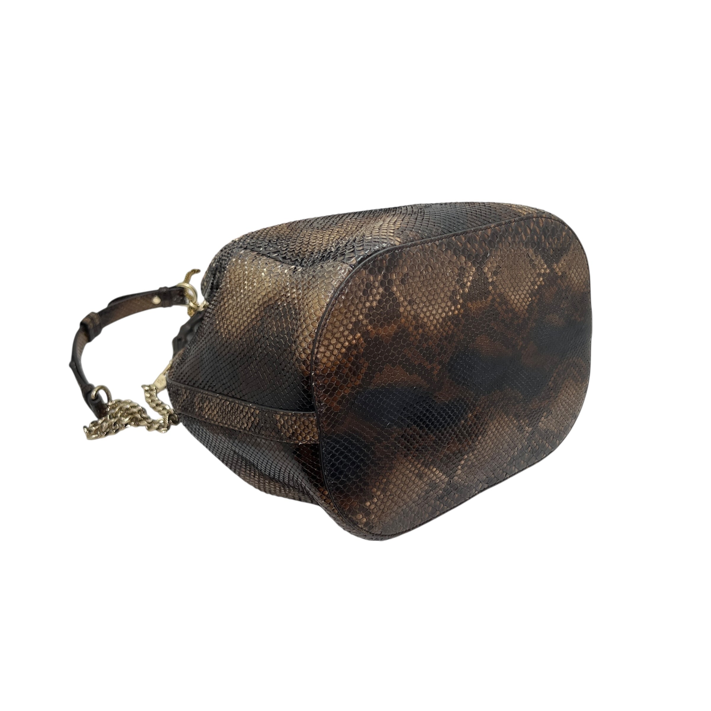 Bamboo secchiello in pelle di serpente