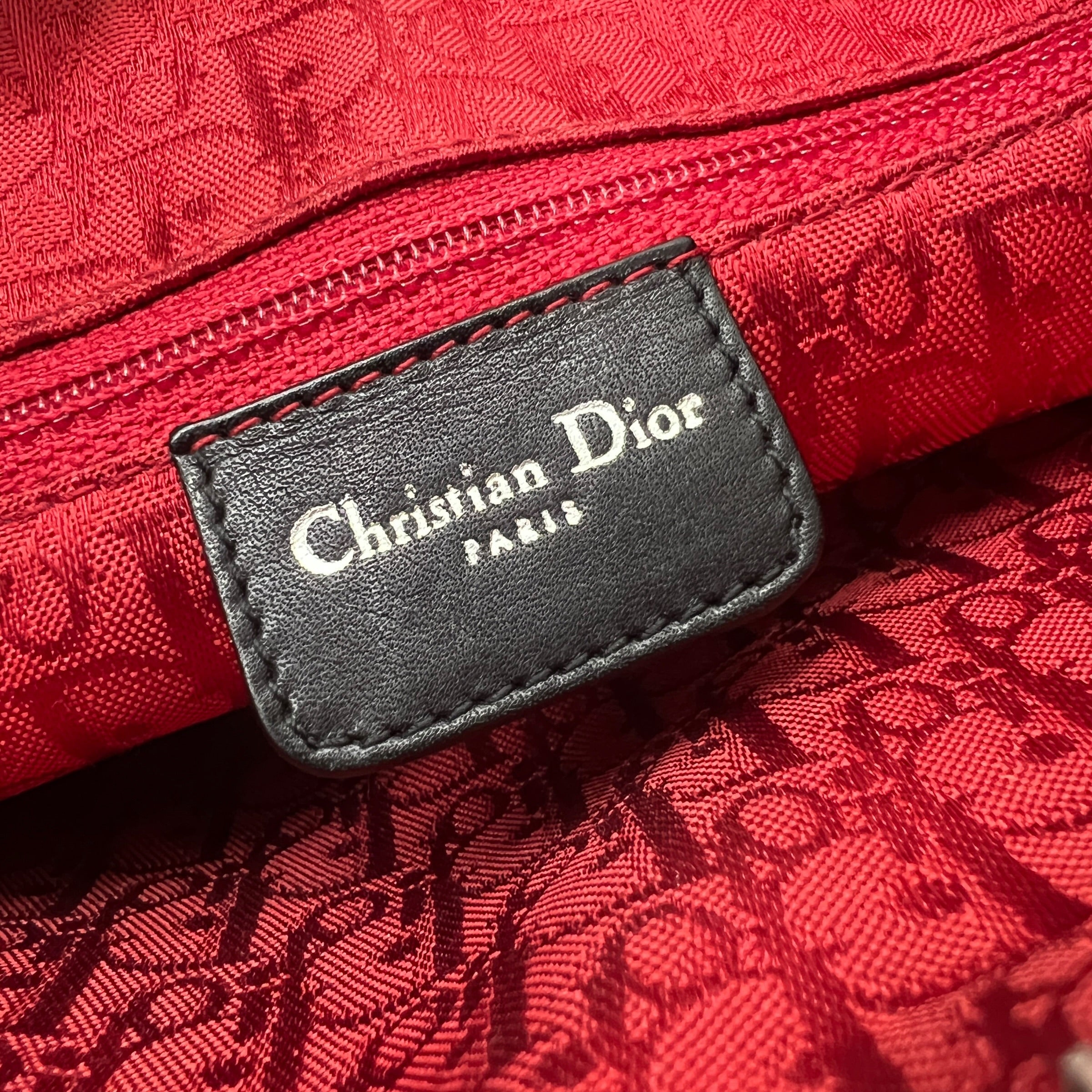 Lady Dior Media agnello Cannage nero