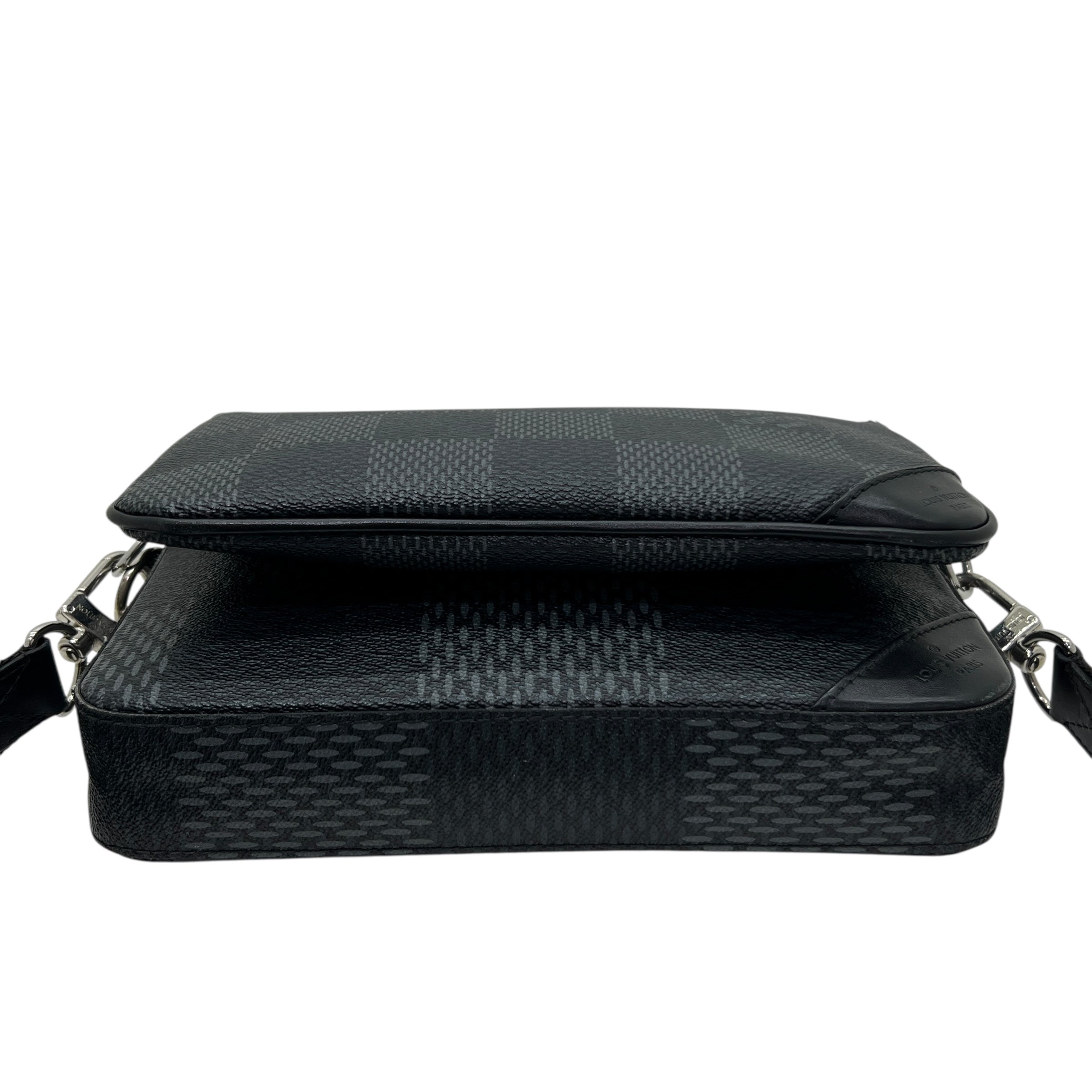 Borsa messenger Trio Damier Graphite Giant 3D
