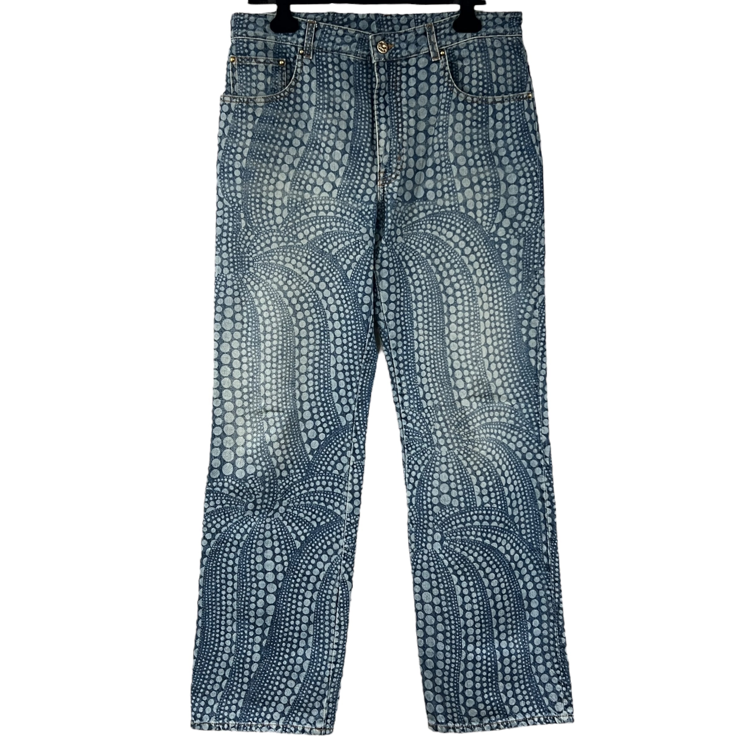 LOUIS VUITTON X YAYOI KUSAMA PUMPKIN DENIM JEANS TG 33