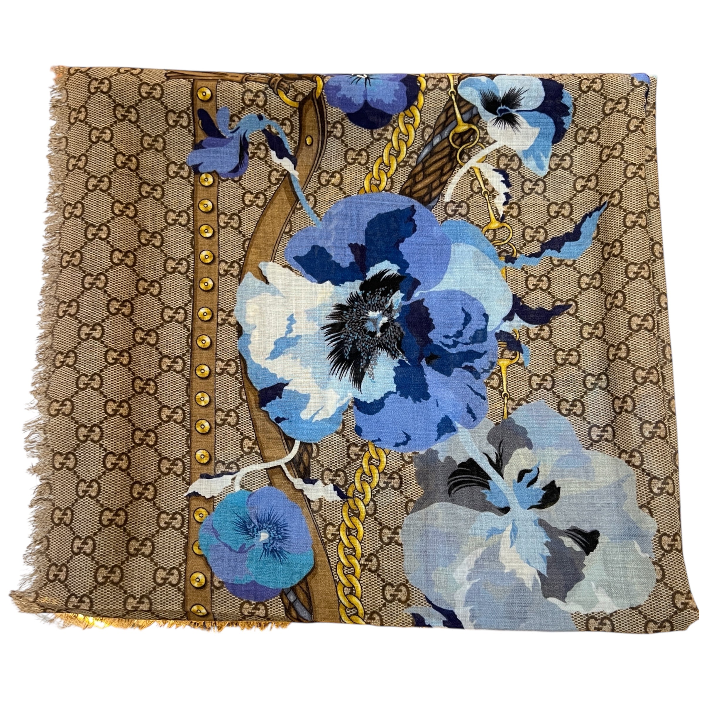 Sciarpa in lana floreale