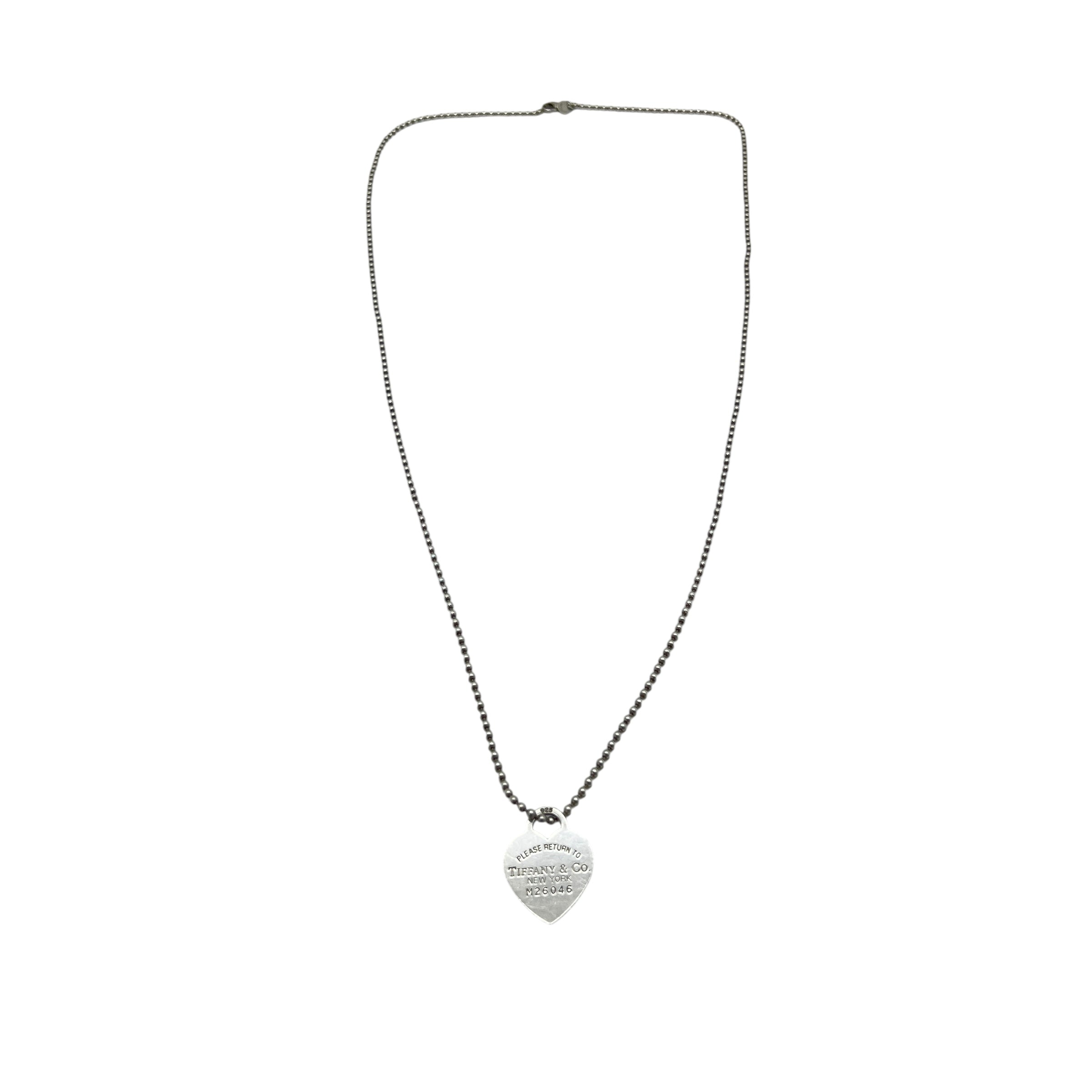 Pendente Heart Tag grande con catena