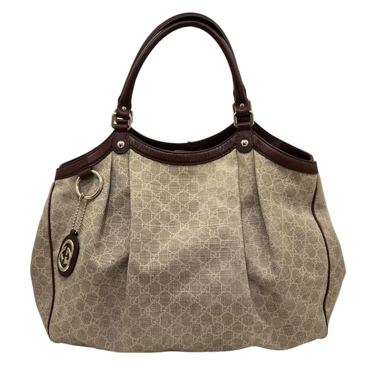 GUCCI BORSA TOTE IN TESSUTO E PELLE