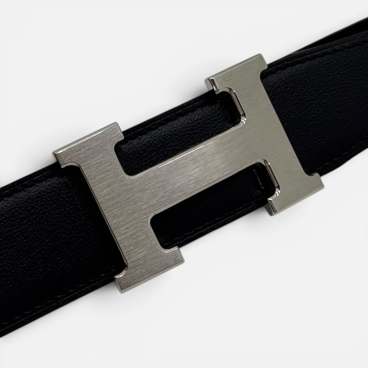Fibbia da cintura H & Pelle reversibile per cintura 32 mm taglia 105