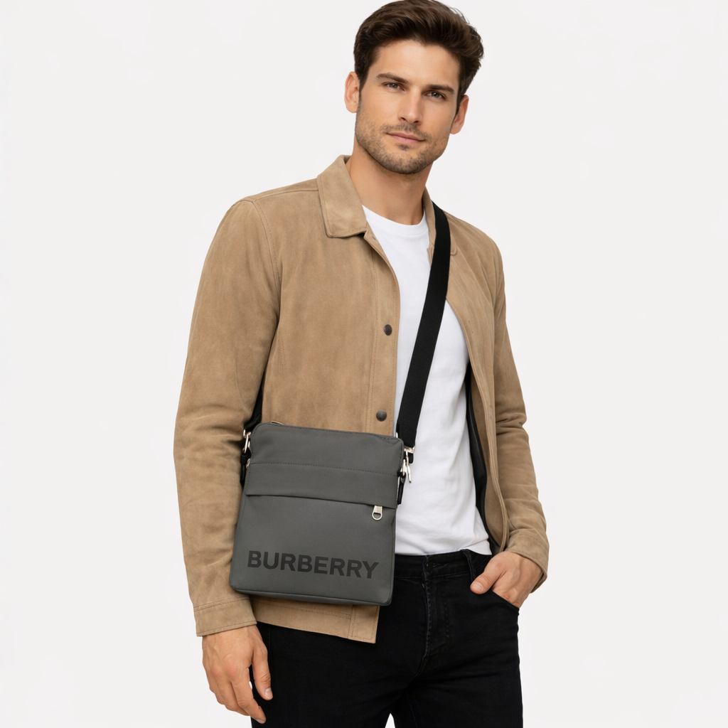 Tracolla in nylon con logo